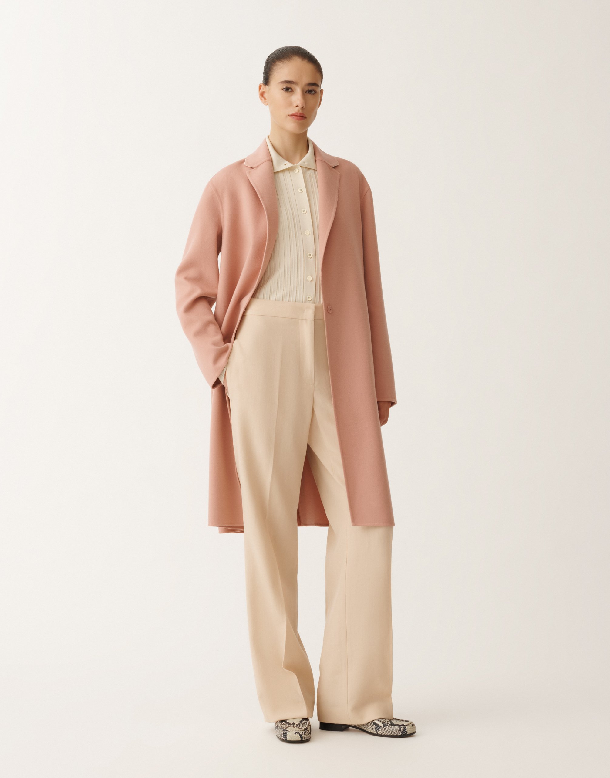 Fabiana Filippi Deruta Wool And Linen Mat Trousers In Brown