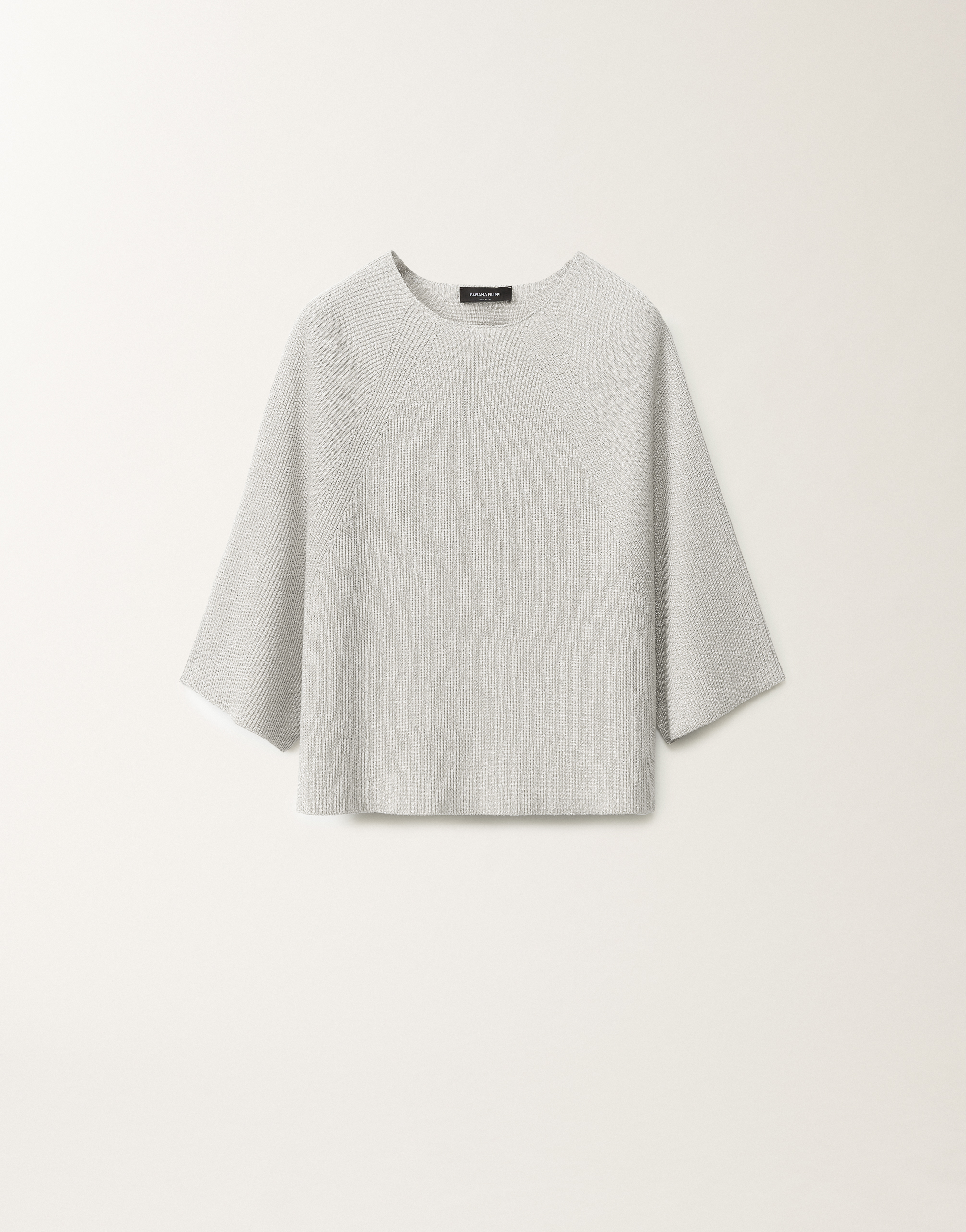 Fabiana Filippi Organic Cotton And Lurex Cape Sweater