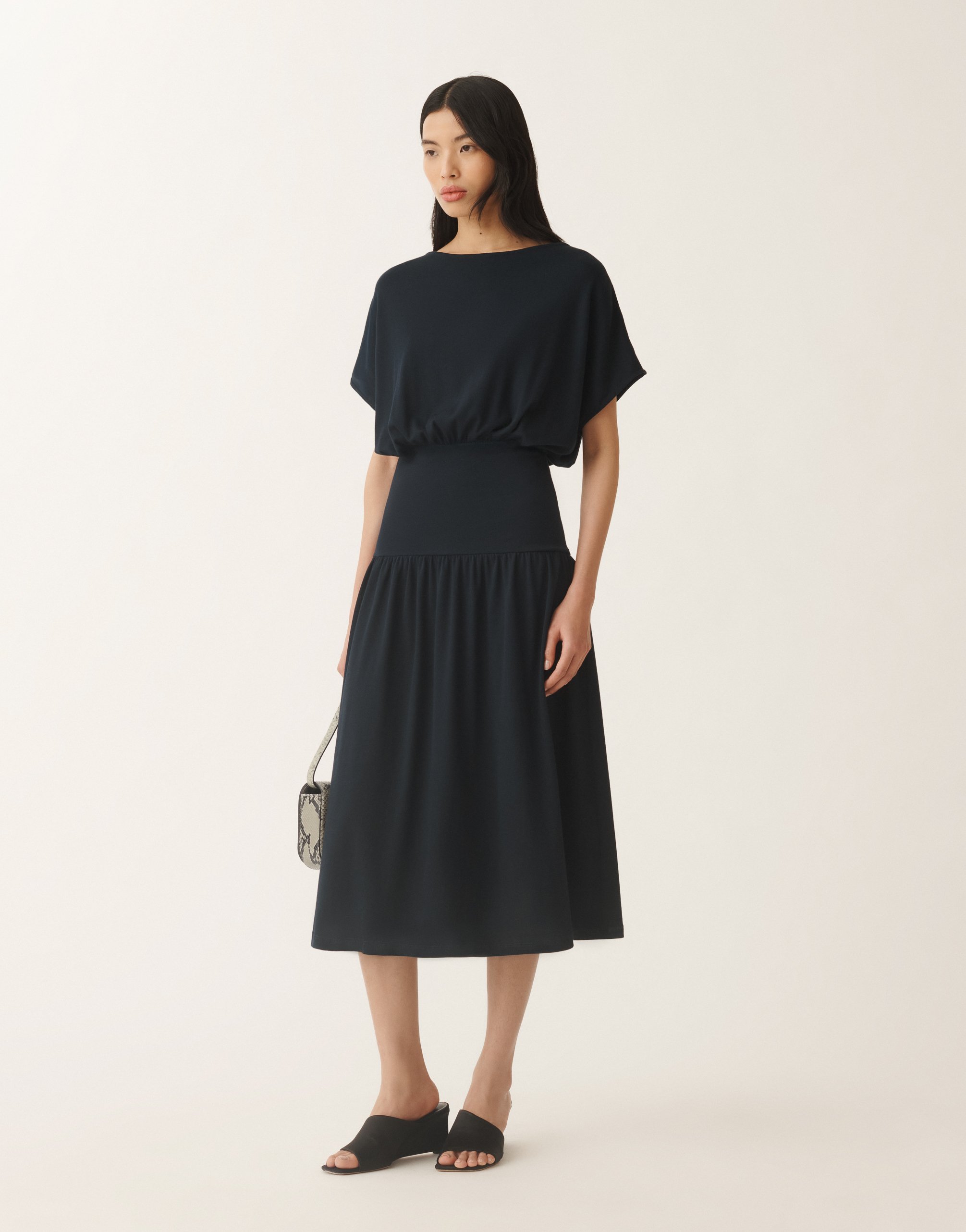 Fabiana Filippi Jersey Dress In Blue