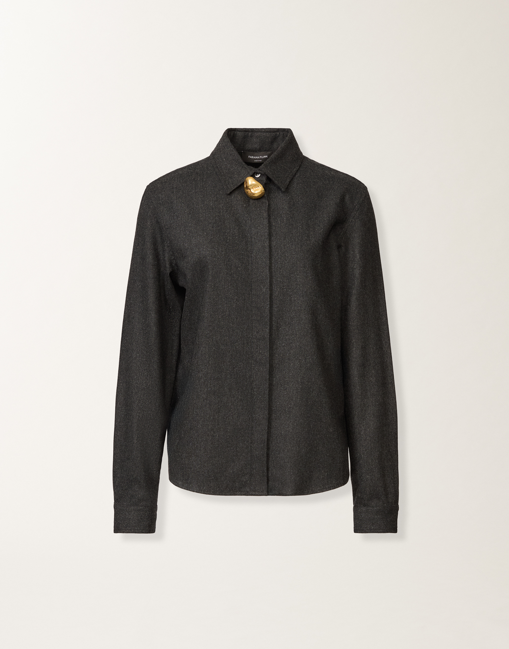 Fabiana Filippi Shirt In Flannel In Gray