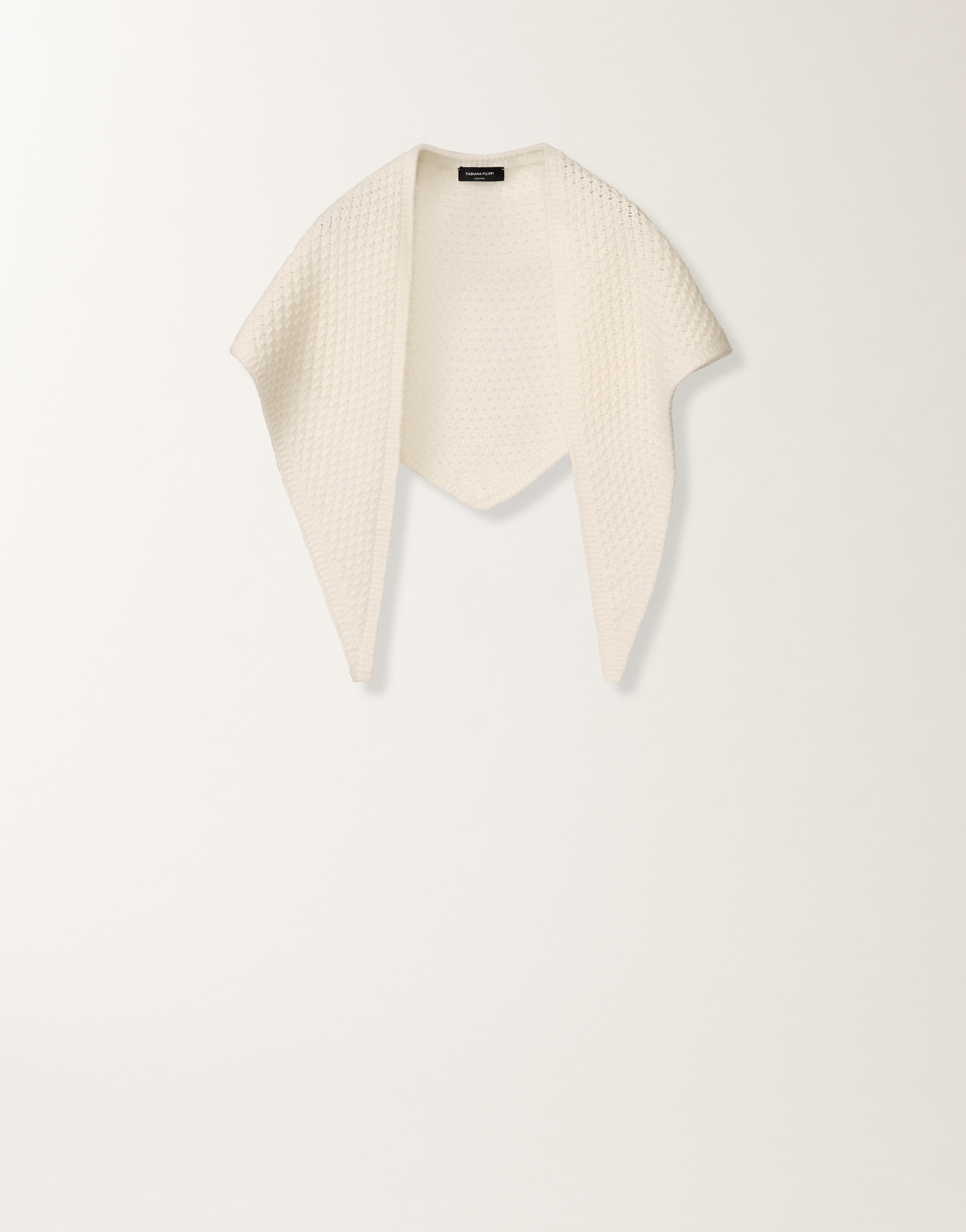 Platinum mohair scarf, raffia for Women | Fabiana Filippi®