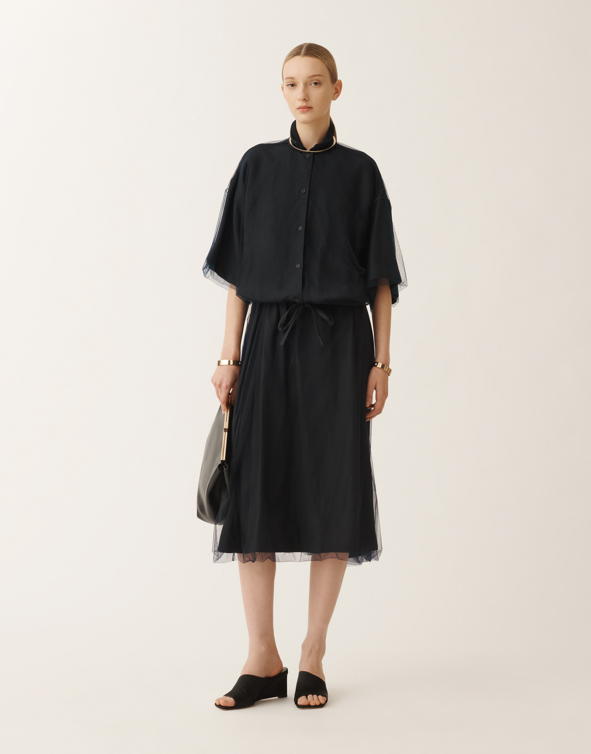 Shop Fabiana Filippi Linen And Viscose Shirt In Blue