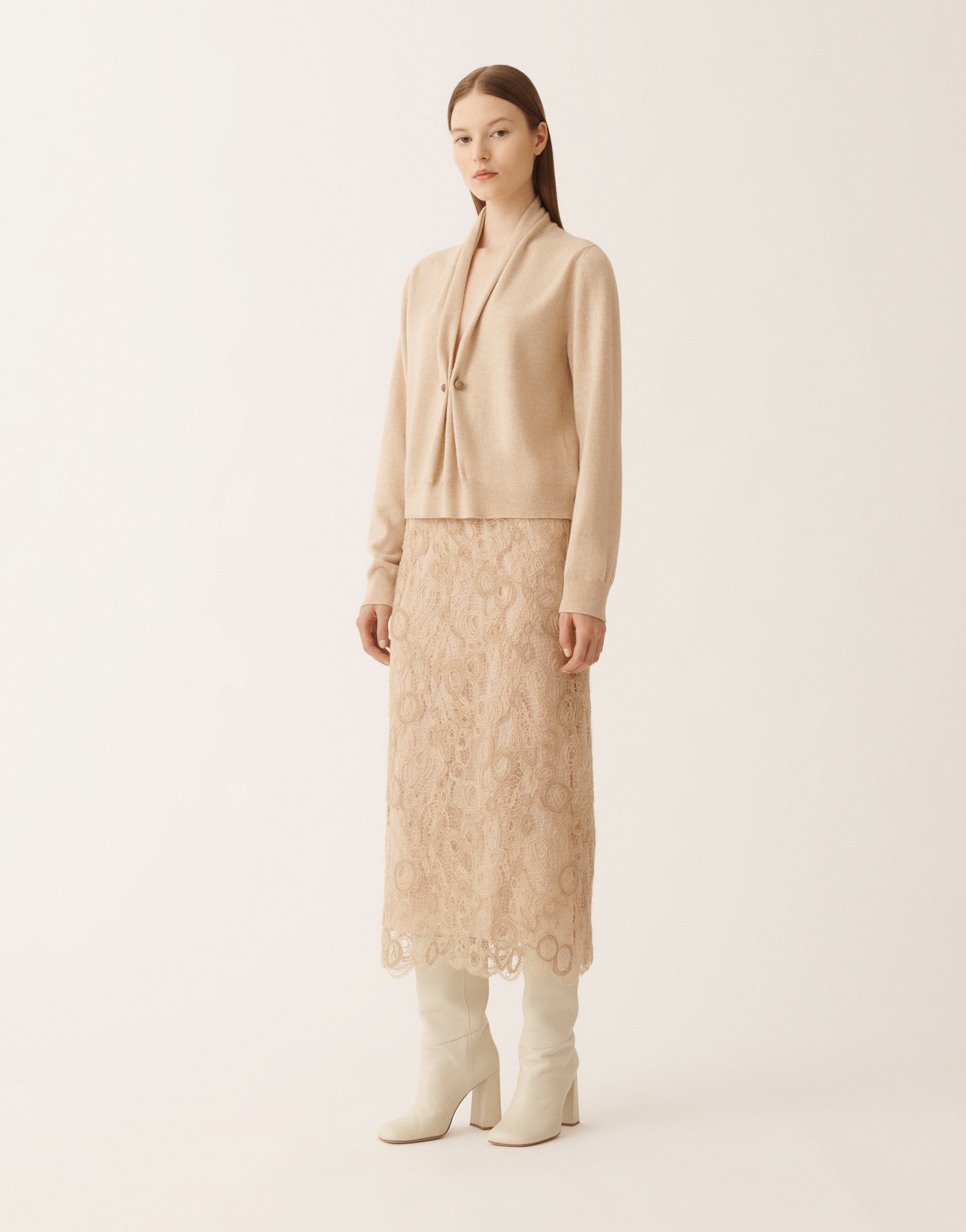 Fabiana Filippi Sweater In Platinum In Sand