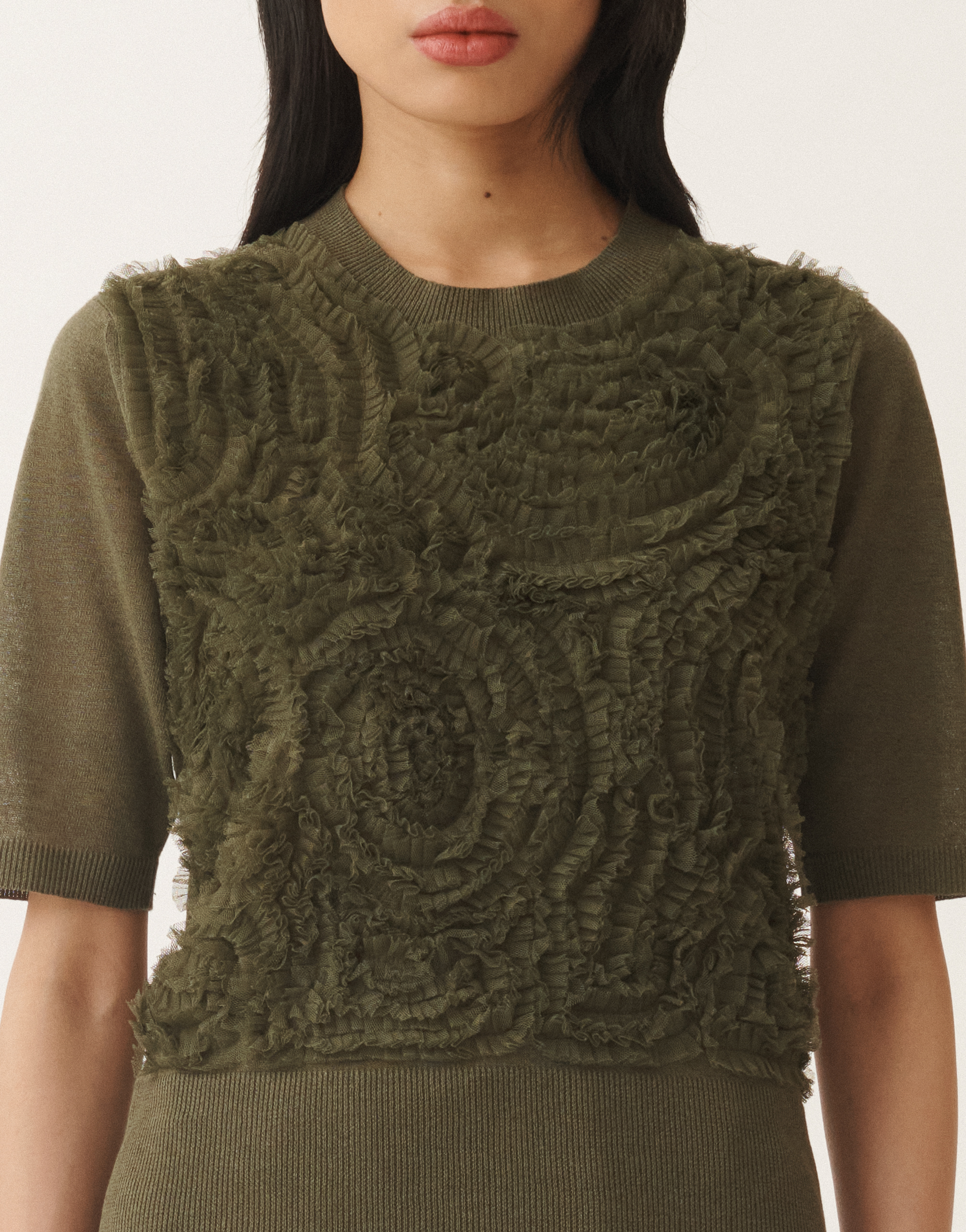 Shop Fabiana Filippi Linen Sweater In Grass