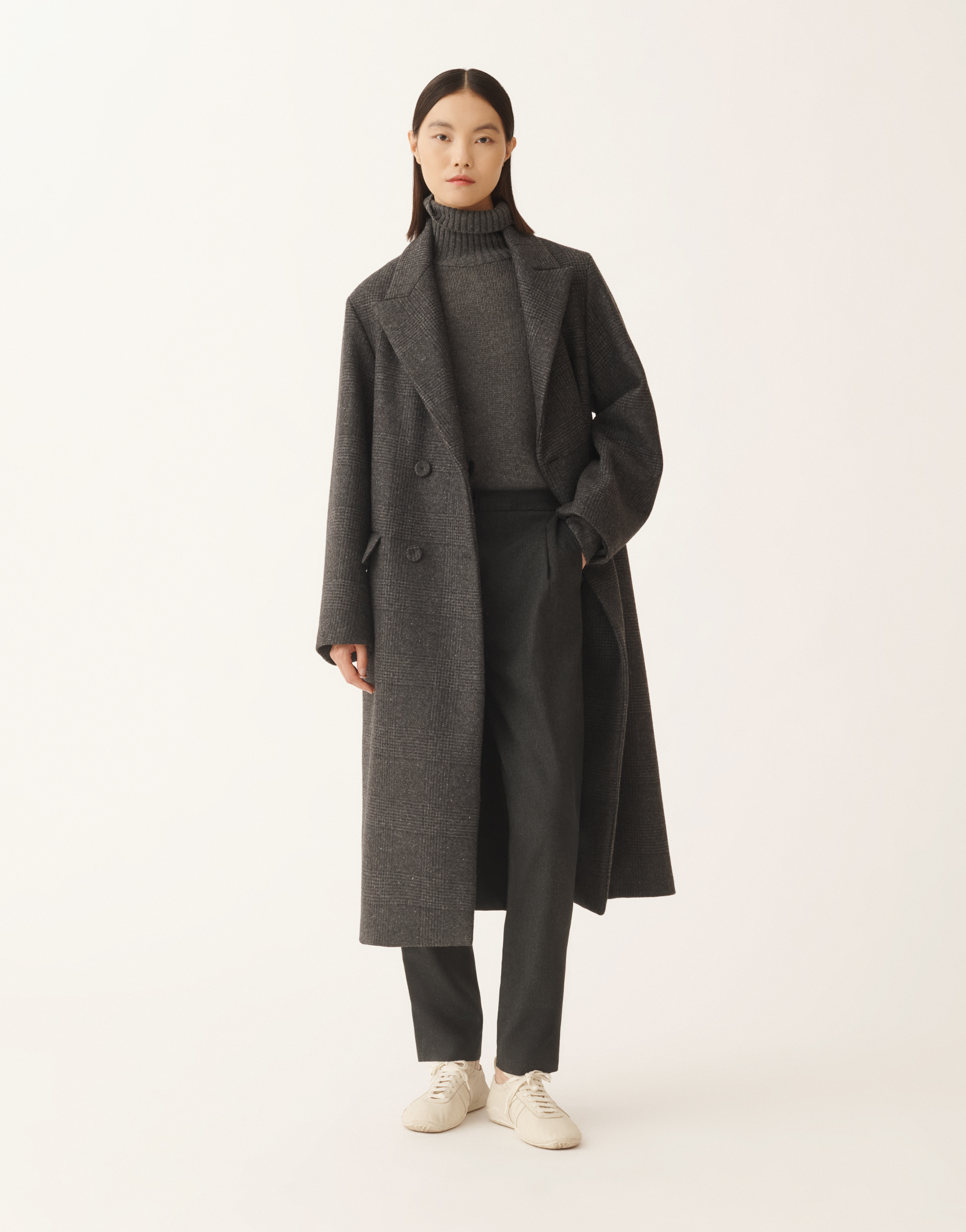 Fabiana Filippi Spello Trousers In Flannel In Gray