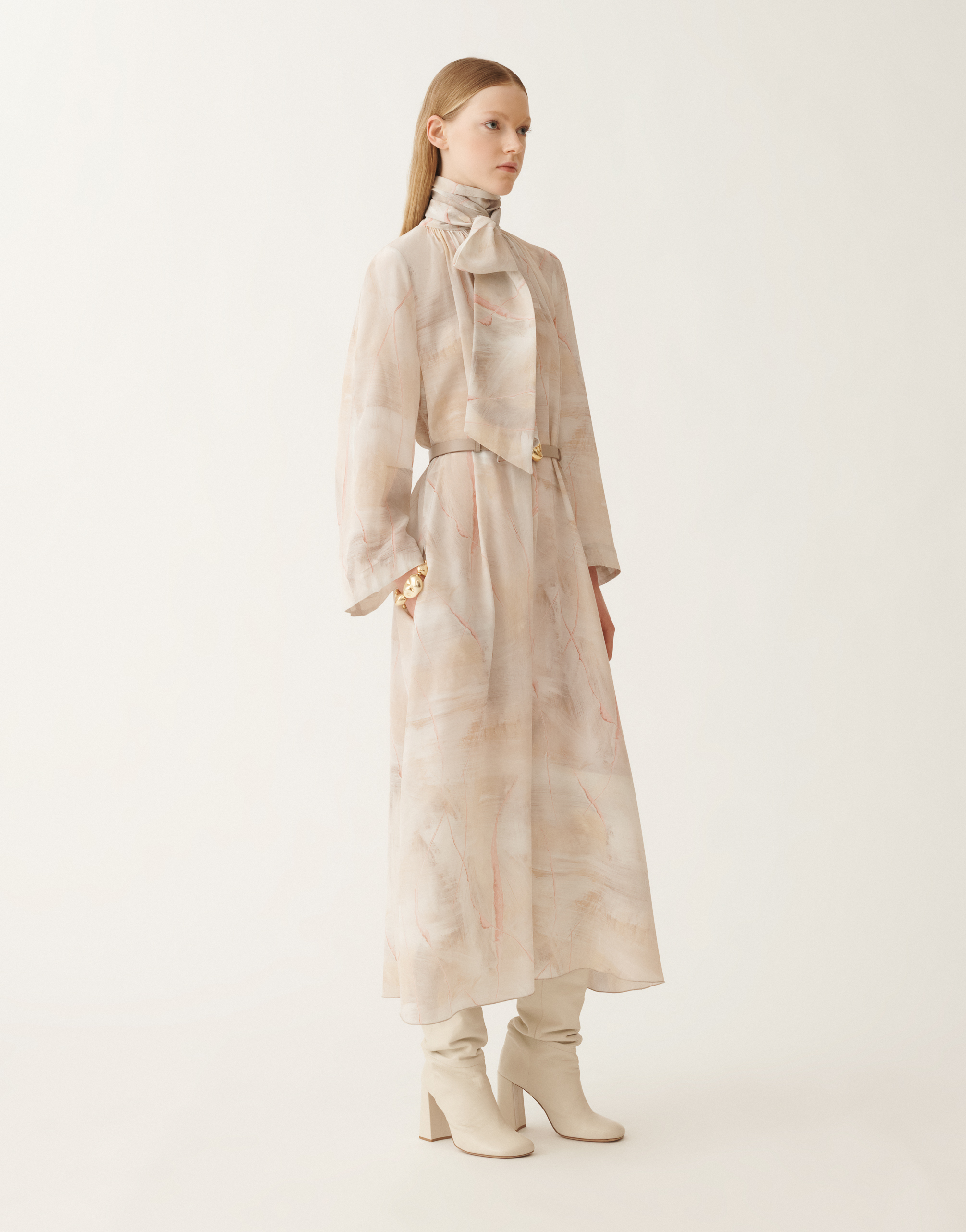 Fabiana Filippi Printed Crepe De Chine Dress