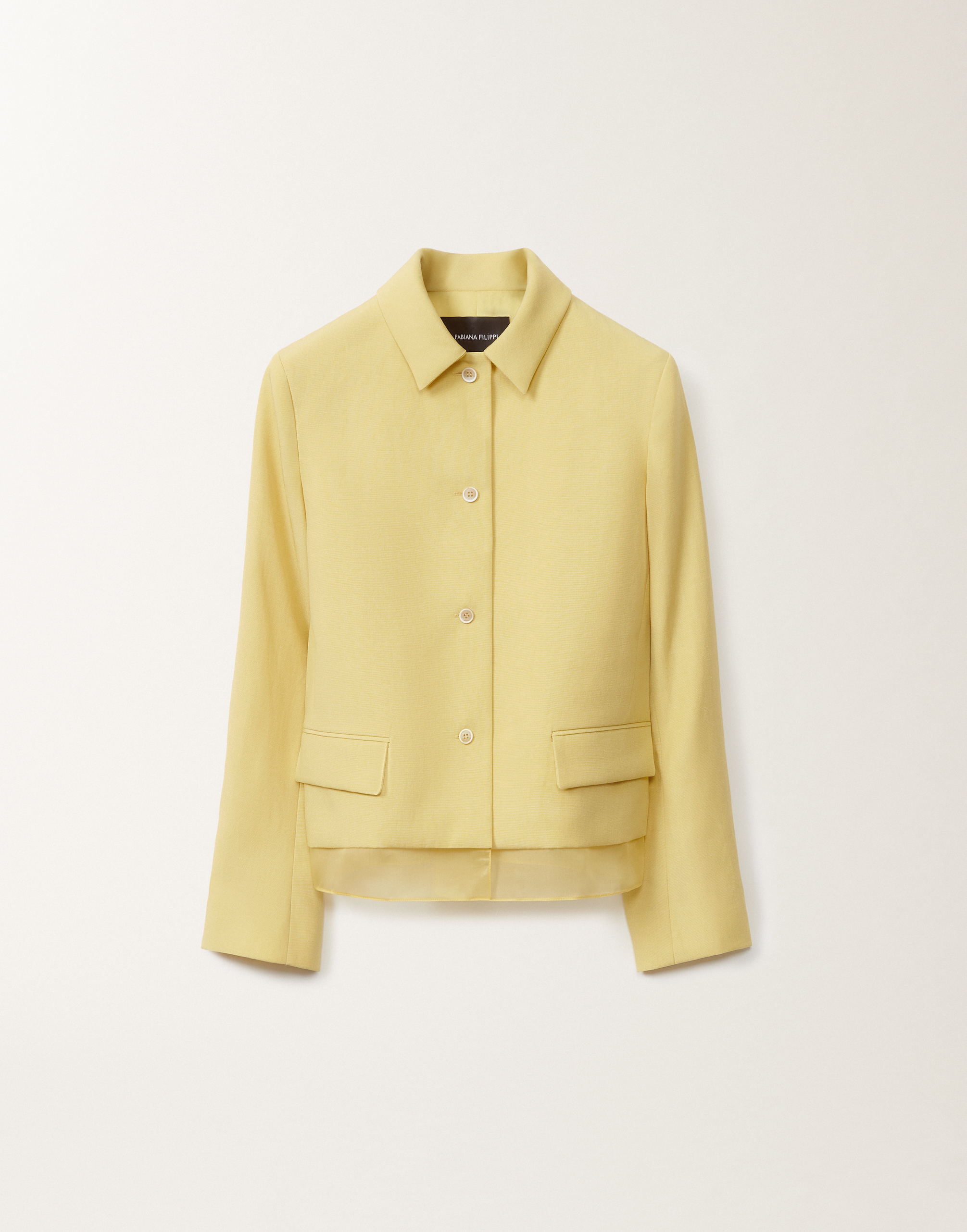 FABIANA FILIPPI WOOL AND LINEN MAT JACKET 