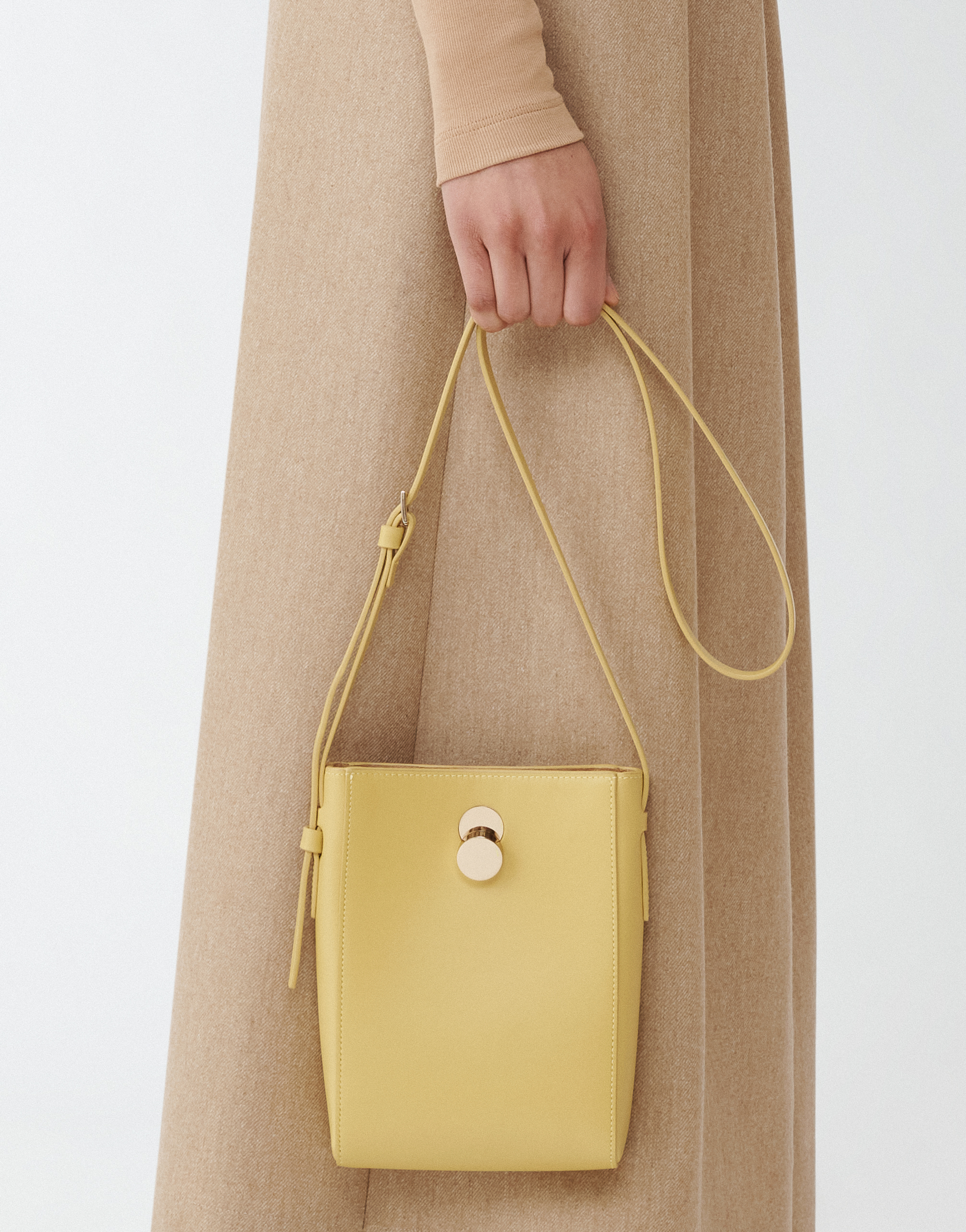Shop Fabiana Filippi Calfskin Mini Bag In Yellow