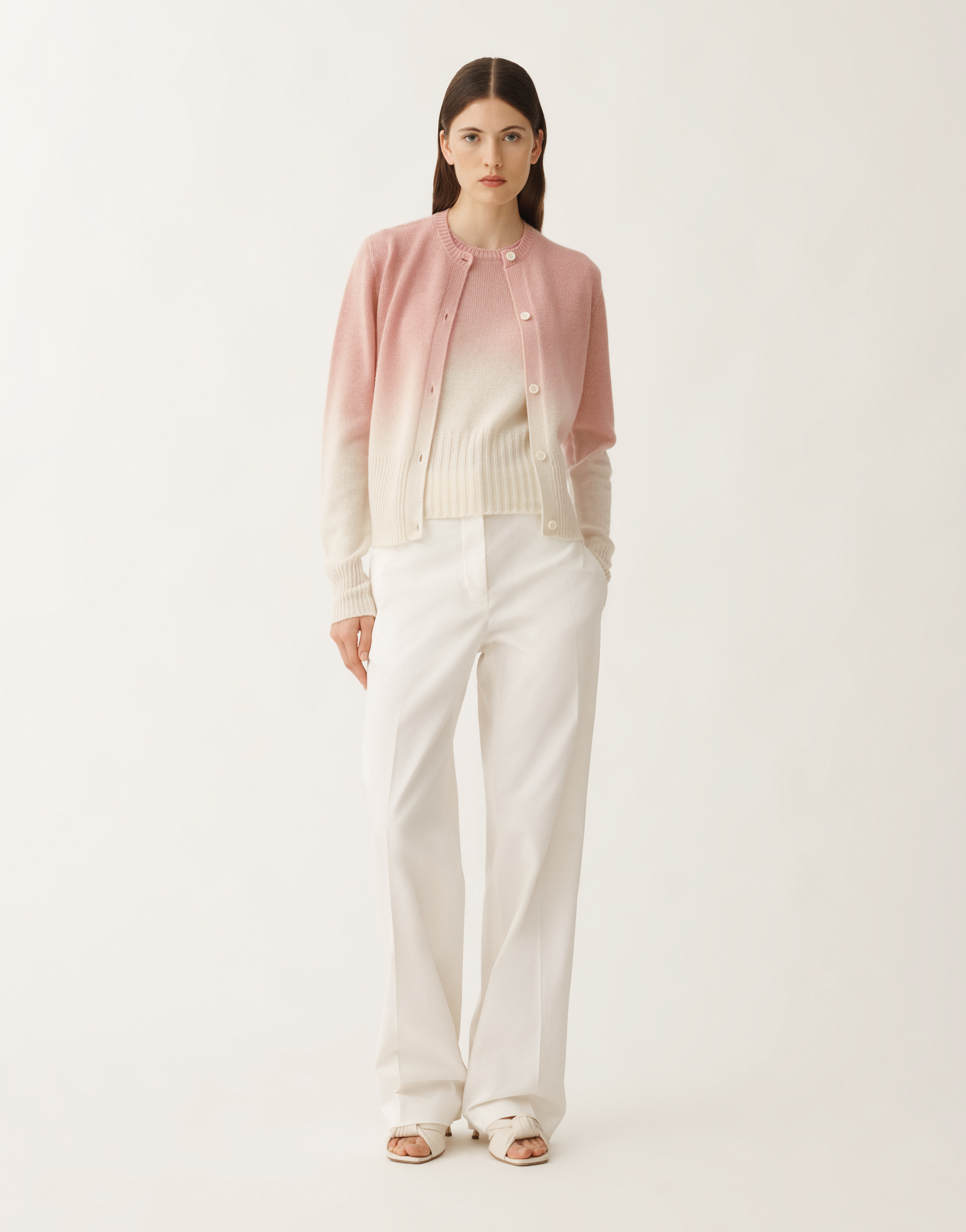 Shop Fabiana Filippi Gradient Platinum Vest Top In Pink