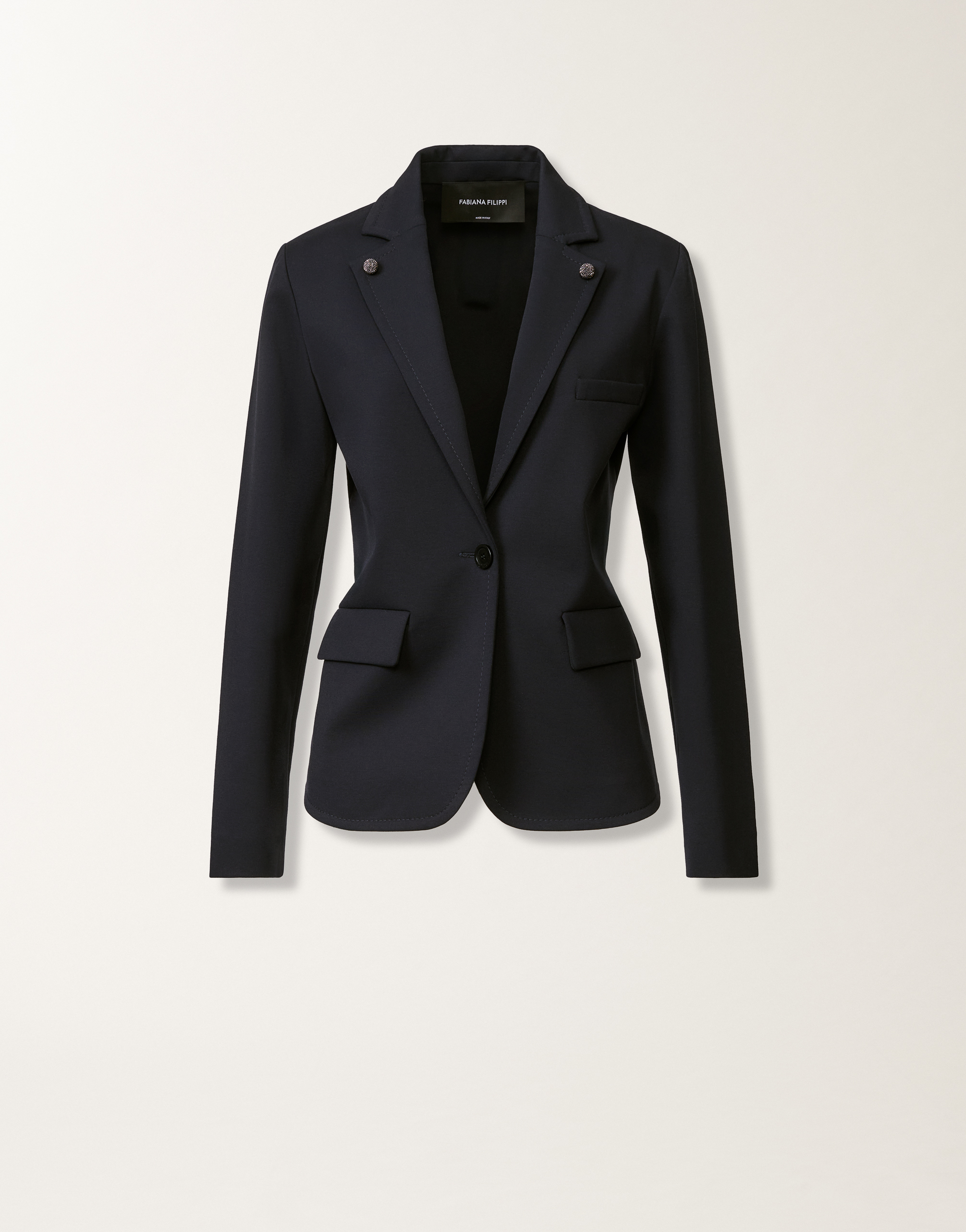 [FABIANA FILIPPI] フィルクーペ ルレックス ブレザー FABIANA FILIPPI | Double Breasted Wool Linen Blazer | Women