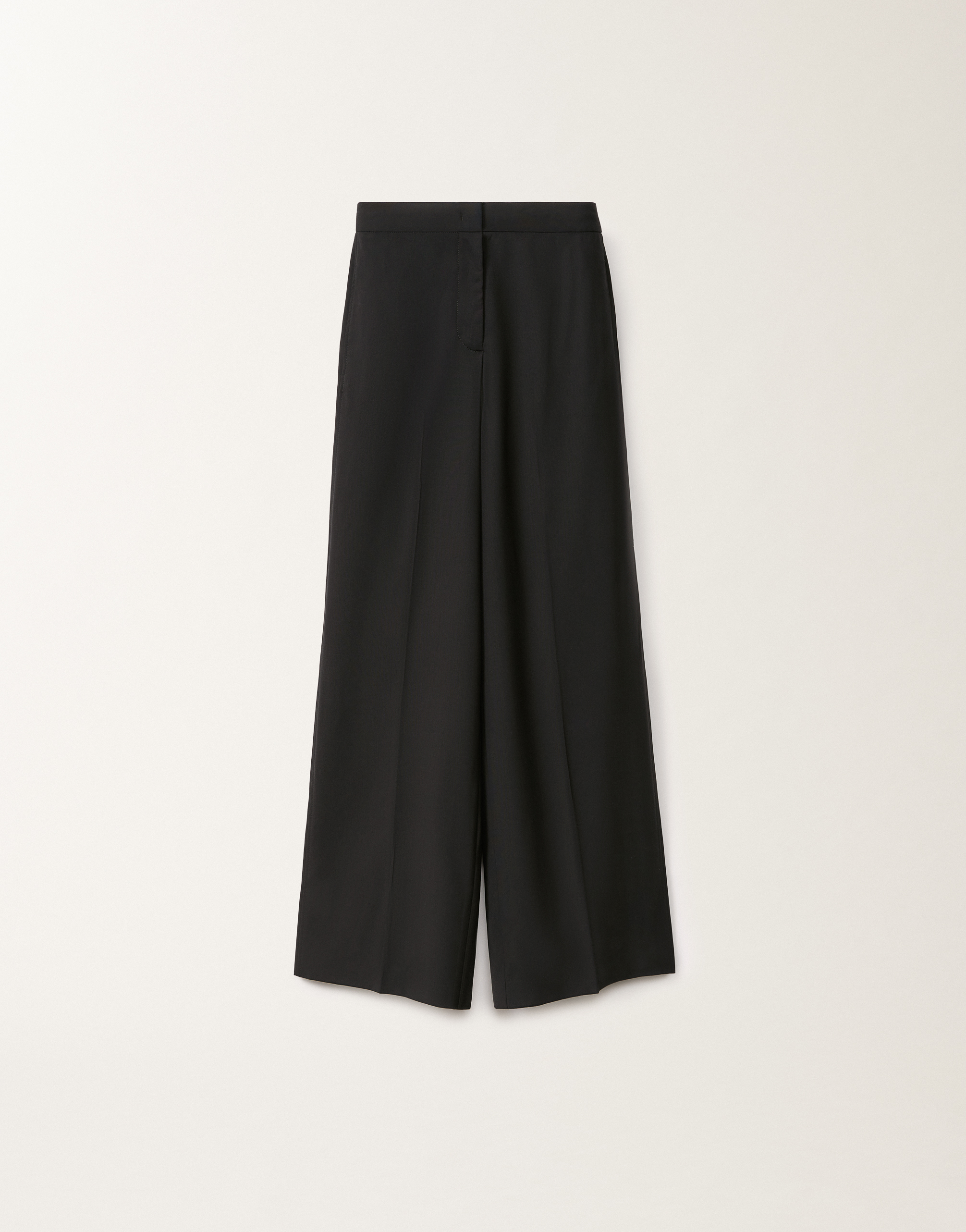 Fabiana Filippi Bistretch Wool Wide Leg Trousers In Black