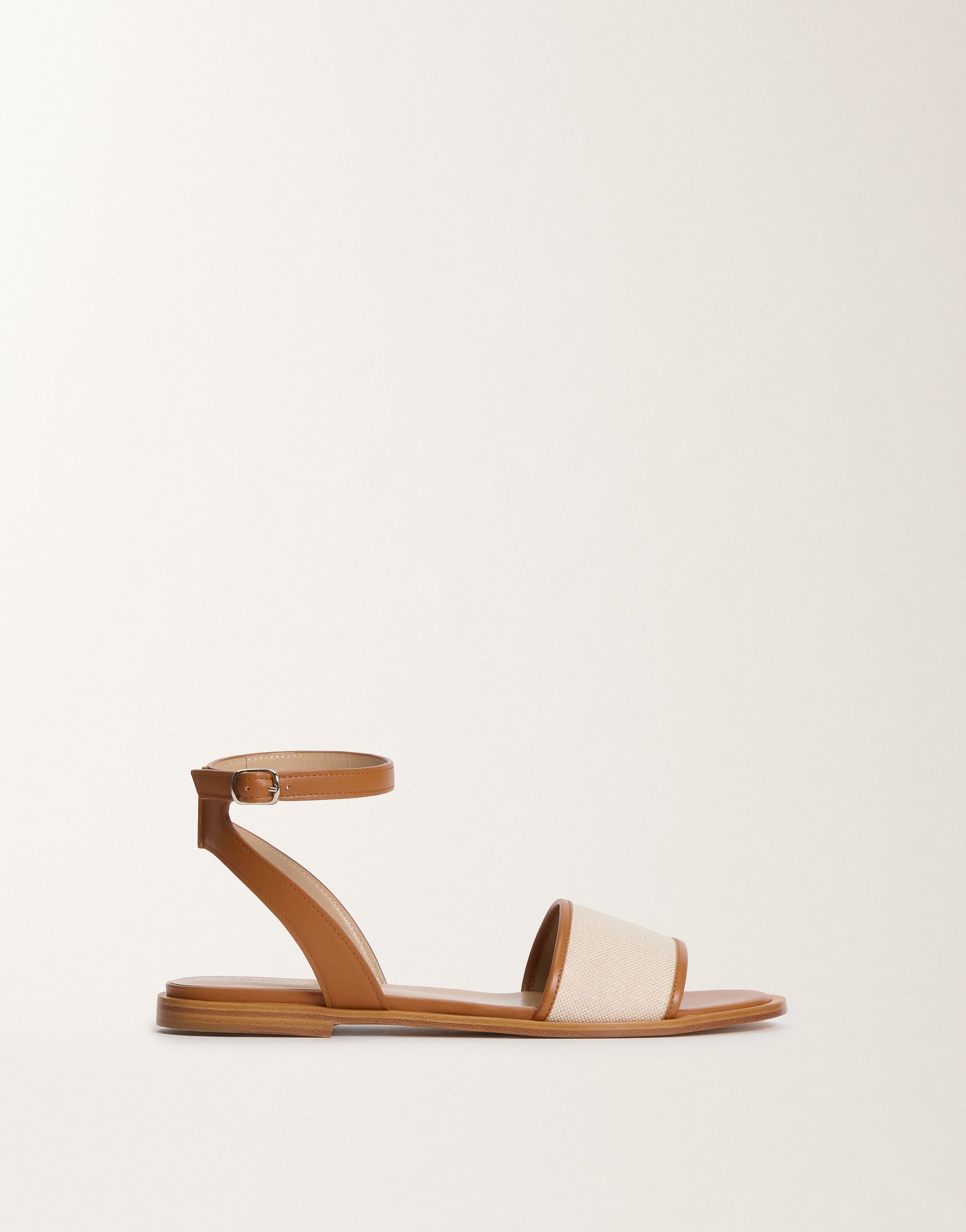 Shop Fabiana Filippi Canvas And Leather Sandals