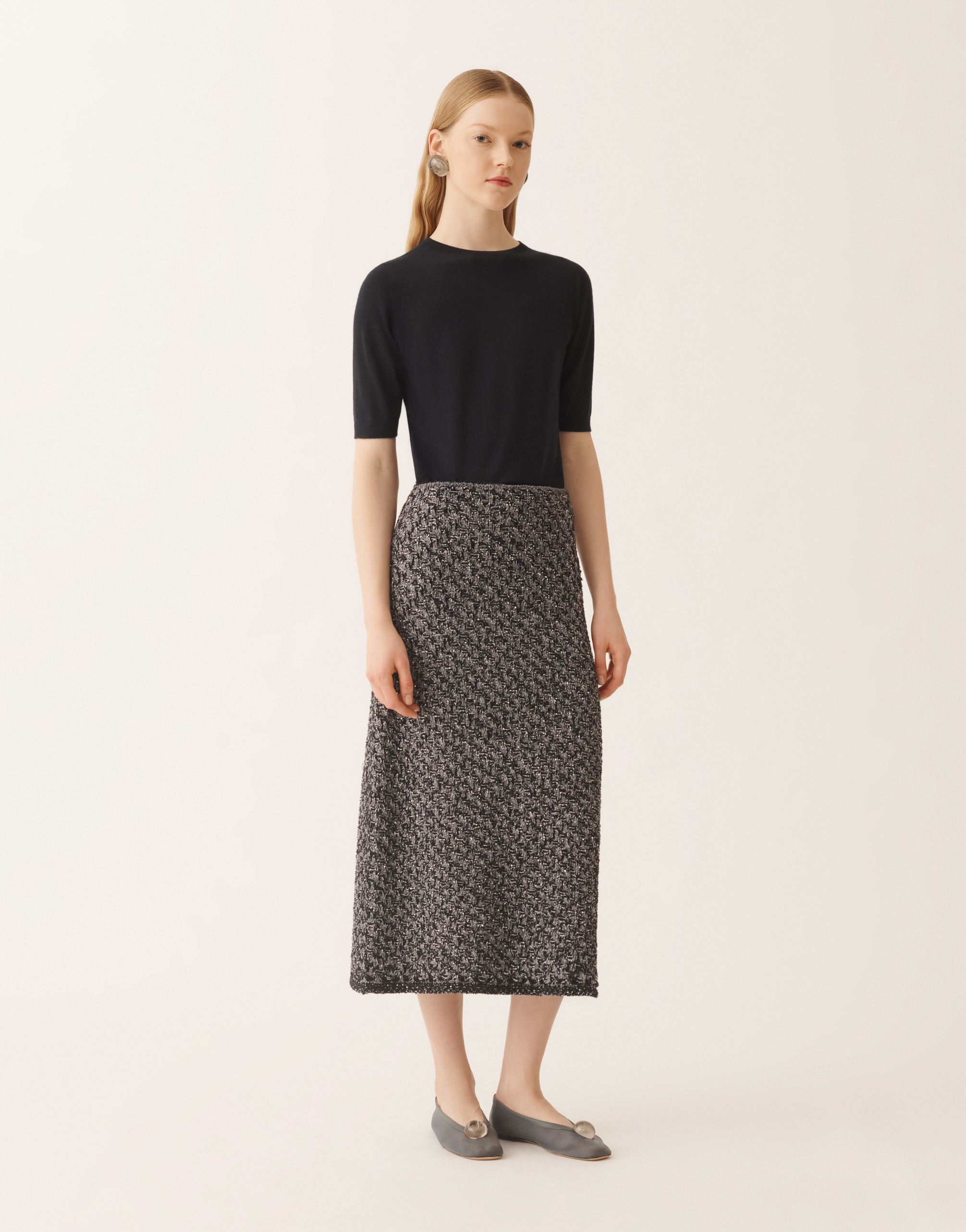 Fabiana Filippi Women Blue Tweed Skirt, 30 Luxury Skirts For Women Darveys In Multi