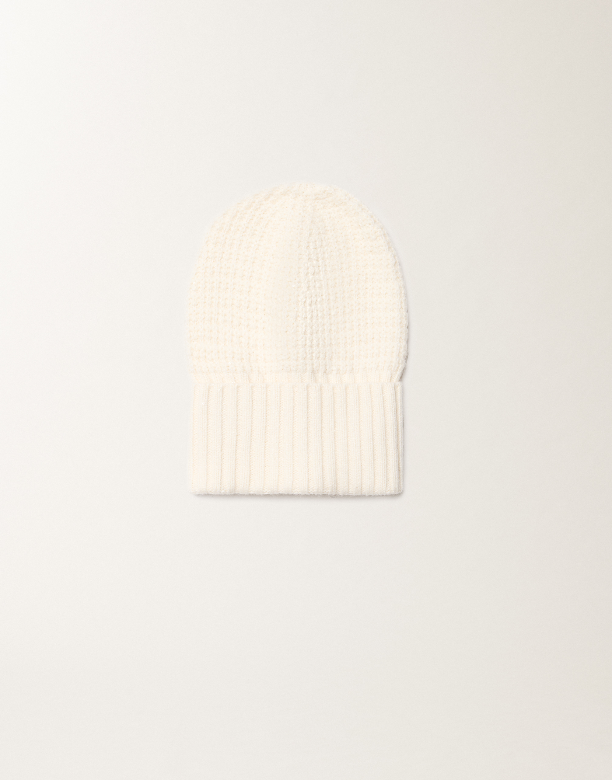 Fabiana Filippi Wool And Silk Hat With Sequins In White