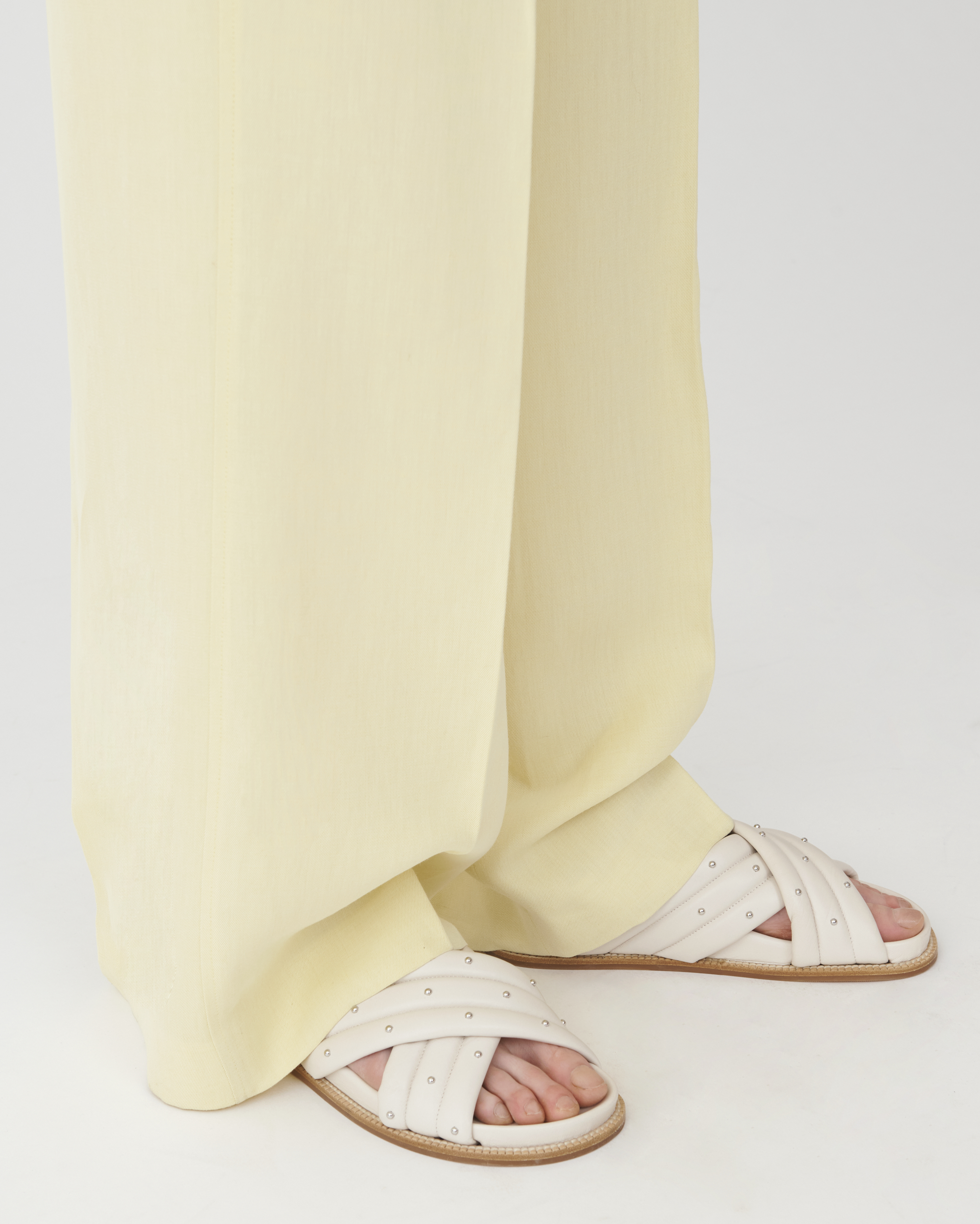 Shop Fabiana Filippi Padded Nappa Quilted Sandal In Butter