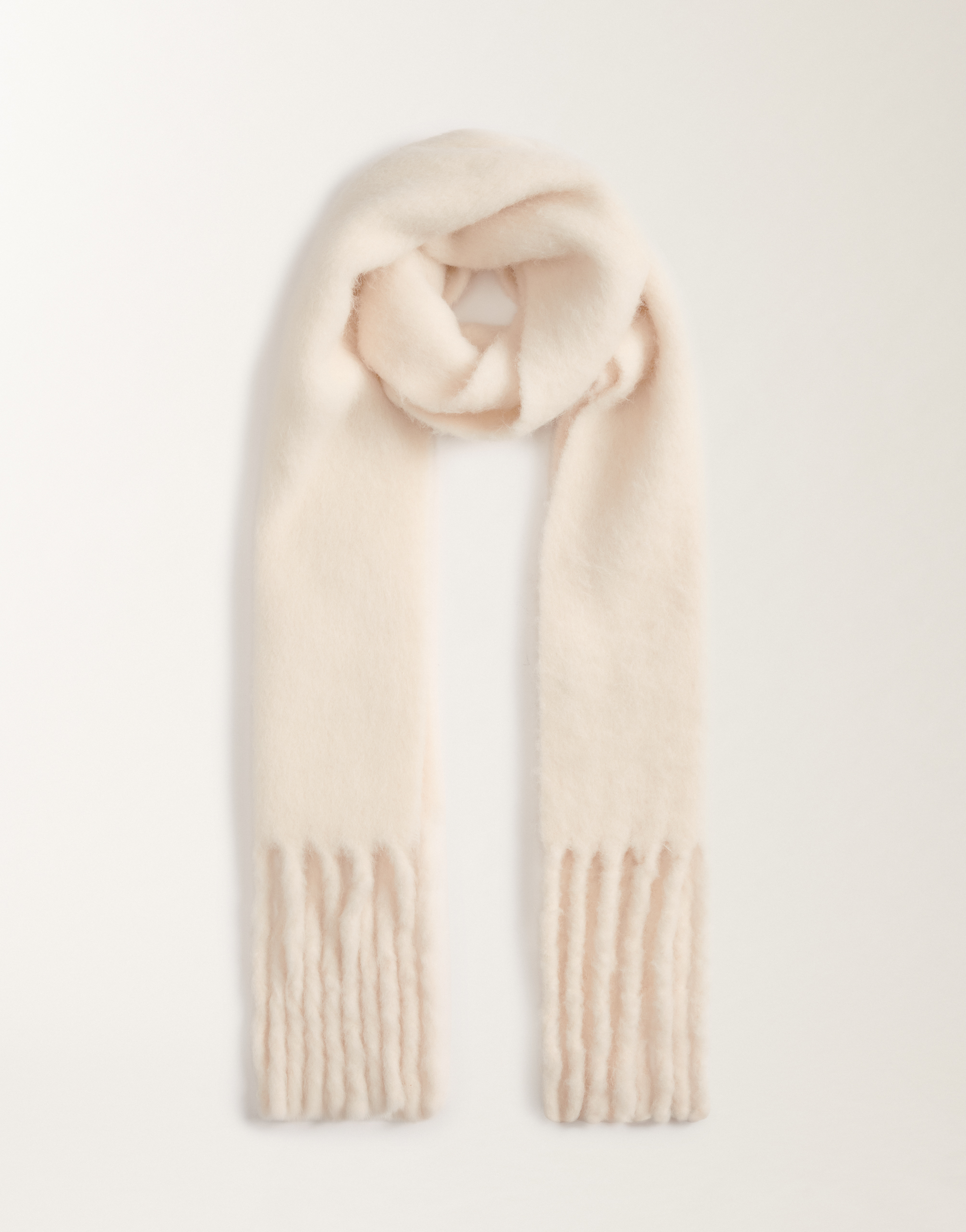 Fabiana Filippi Long Alpaca Wool Scarf In White