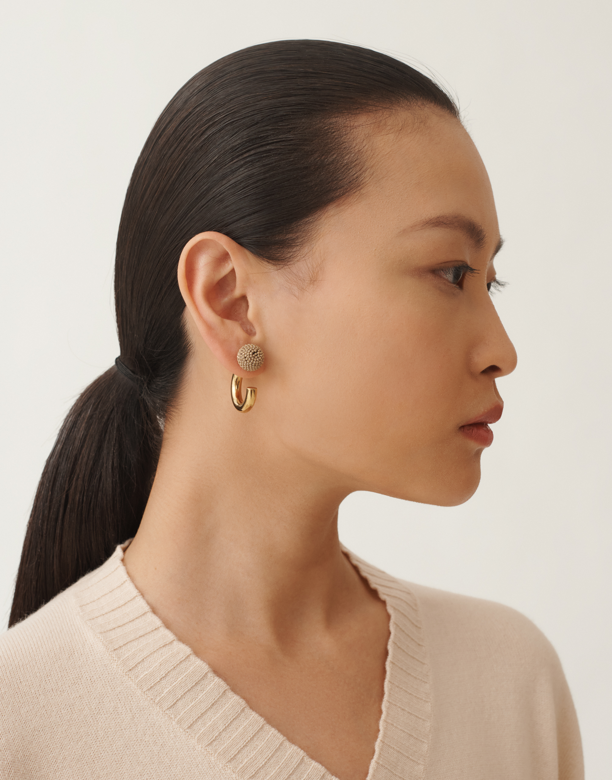 Fabiana Filippi Diamond Wire Circle Earrings