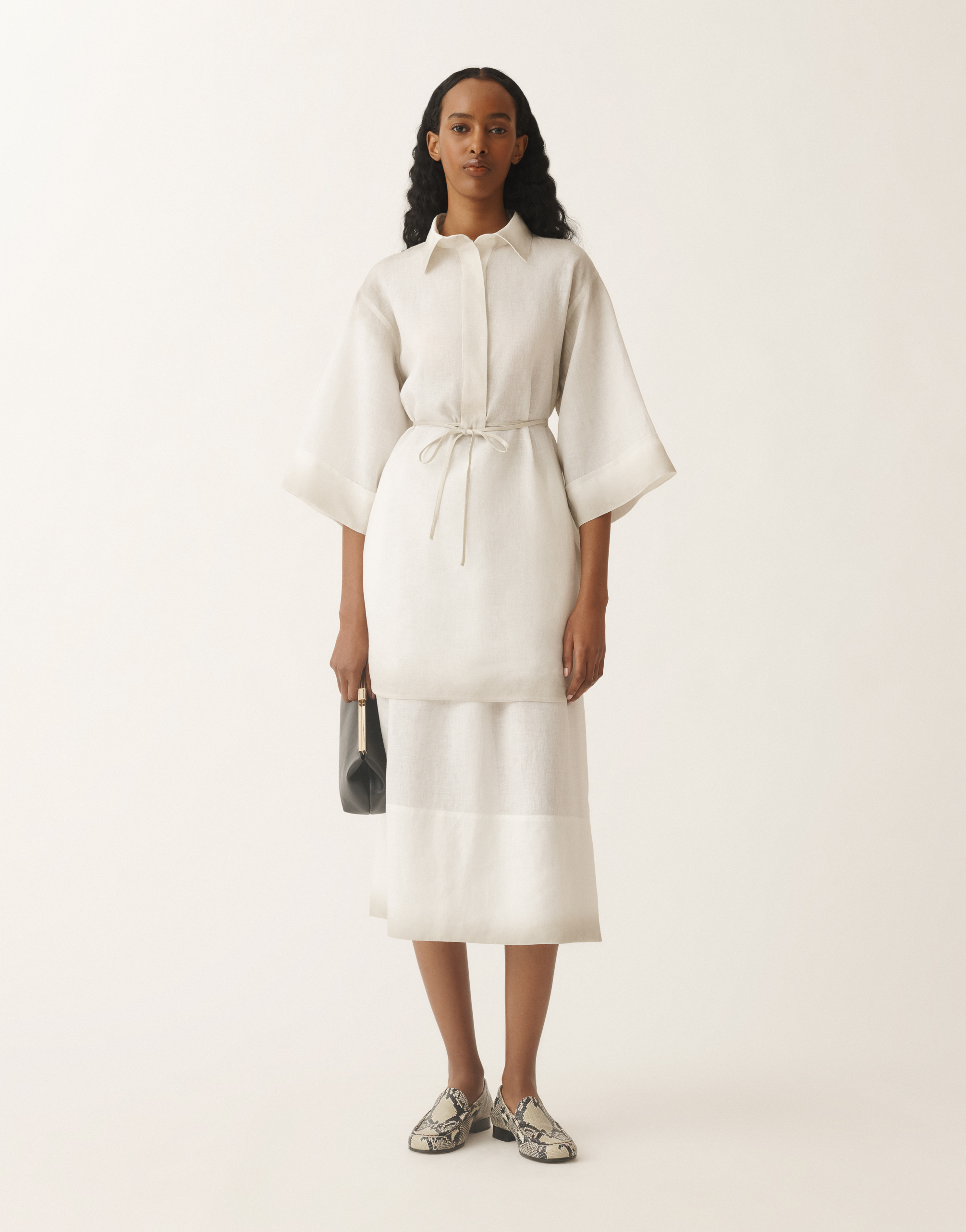Fabiana Filippi Linen Canvas Tunic In White