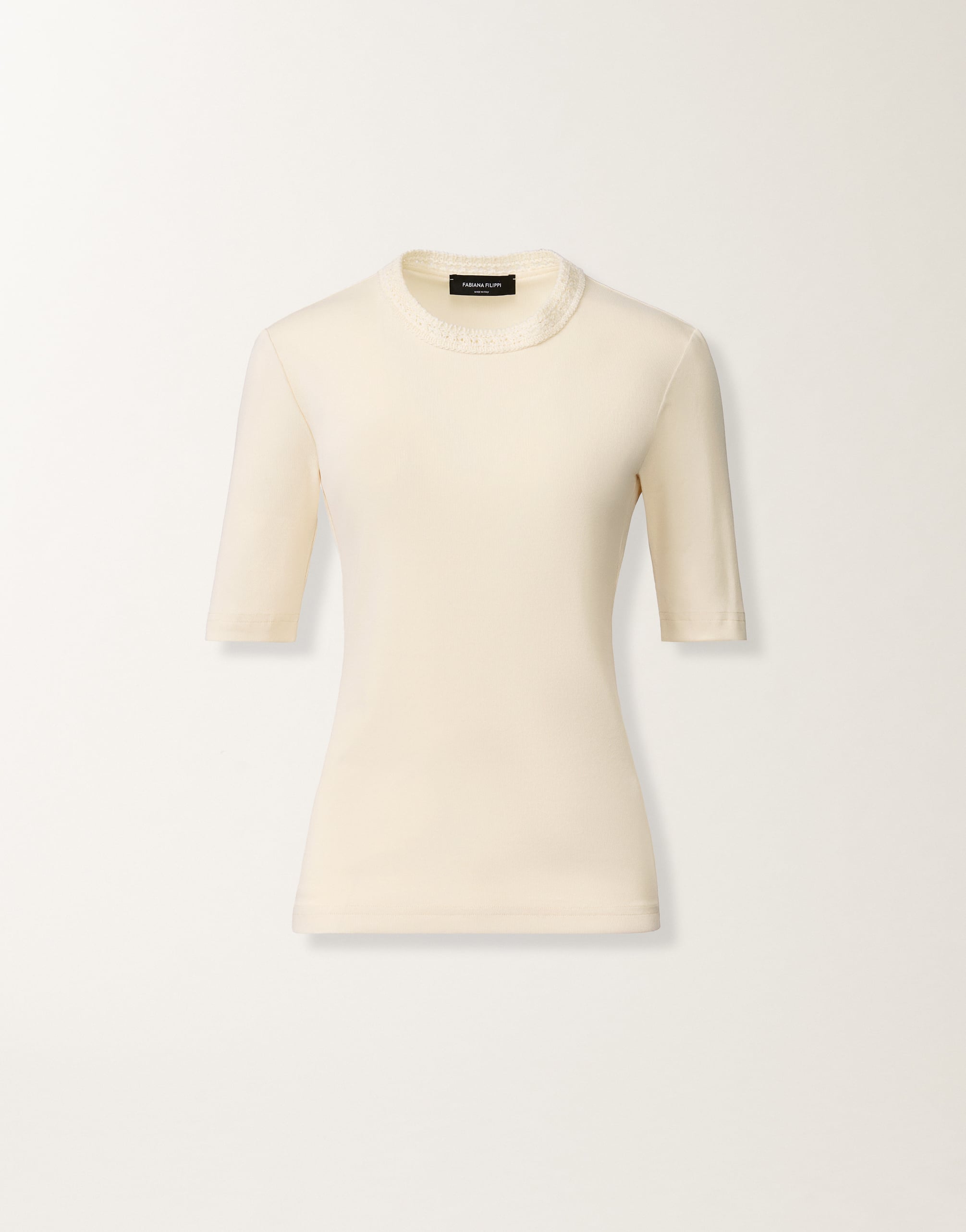 Jersey T-shirt, butter for Women | Fabiana Filippi®