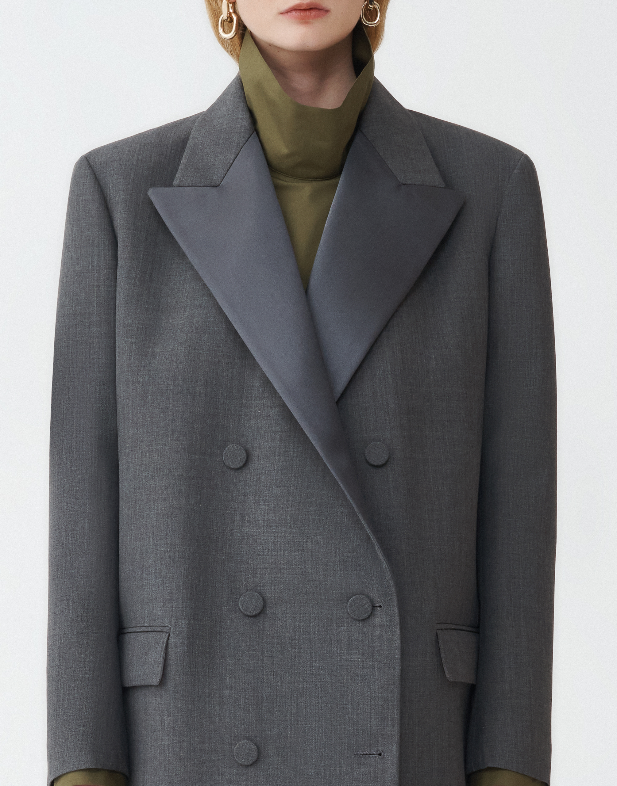 FABIANA FILIPPI DOUBLE WOOL AND SILK SMOKING JACKET