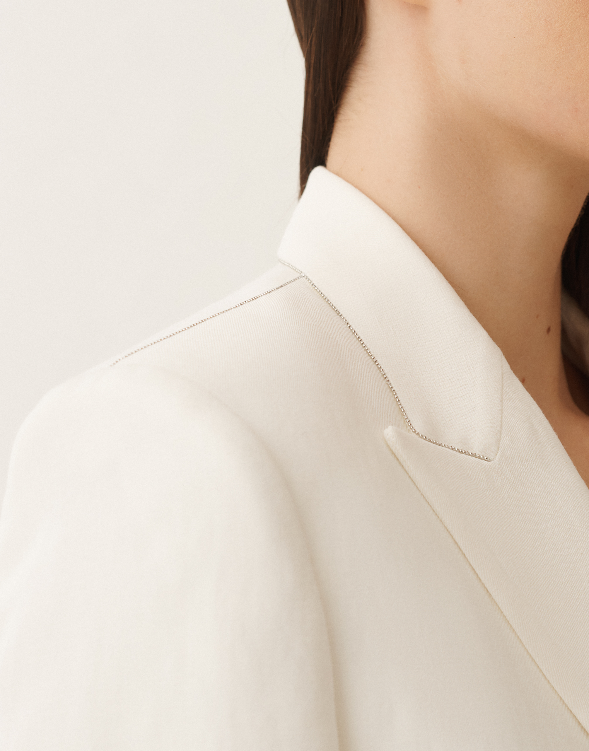 FABIANA FILIPPI LINEN AND VISCOSE DOUBLE-BREASTED JACKET 