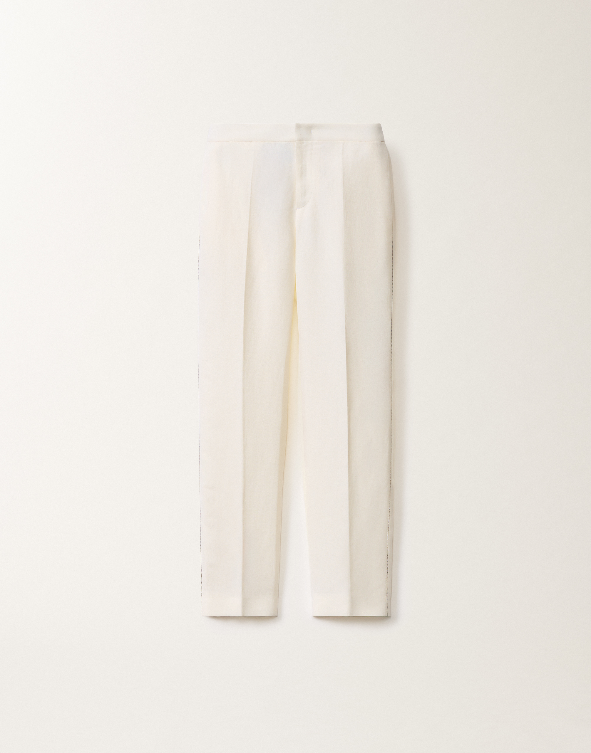 Fabiana Filippi Montefalco Linen And Viscose Trousers In White