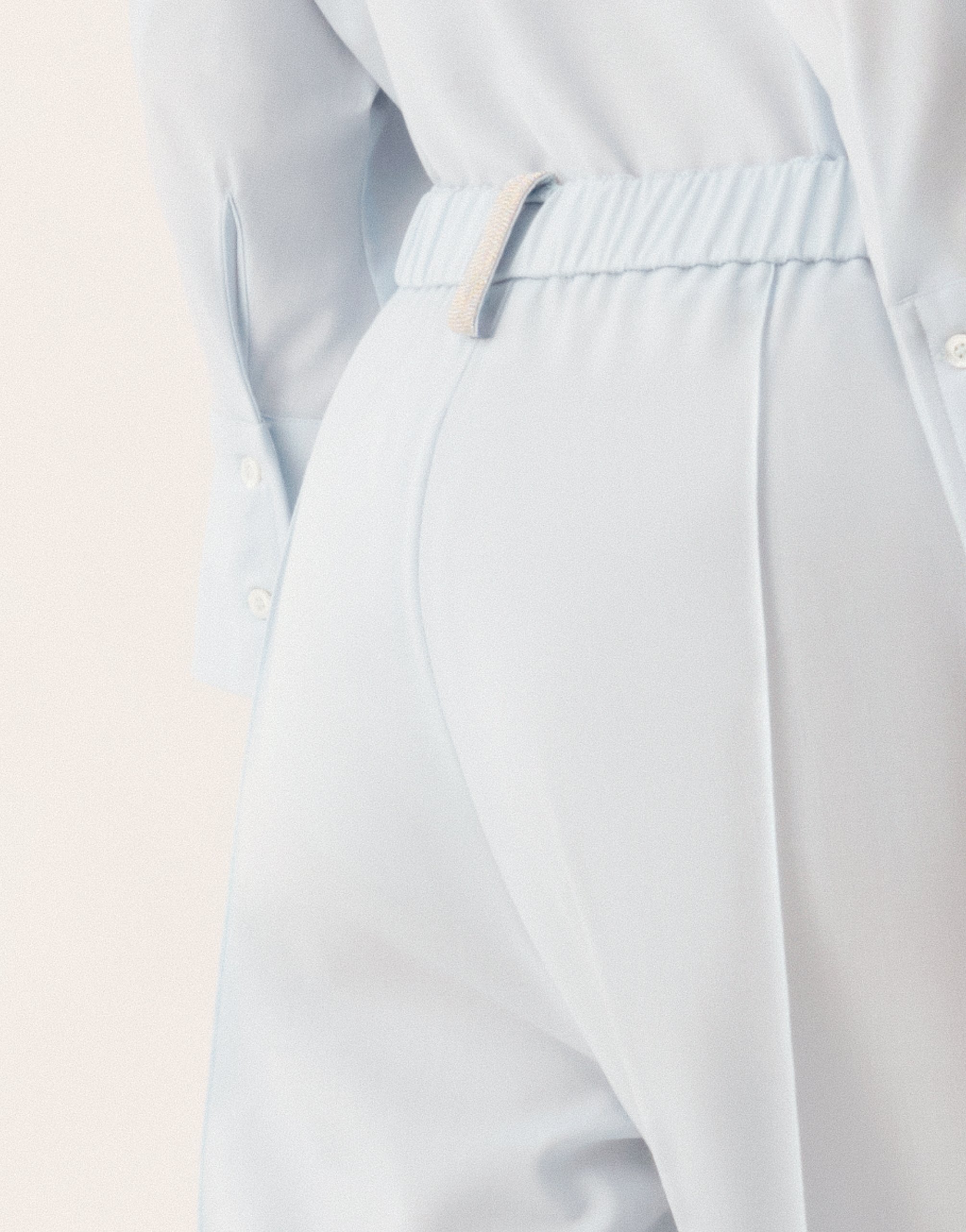 Fabiana Filippi Gubbio Jogging Pants In Lightweight Bi-stretch Wool In Blue