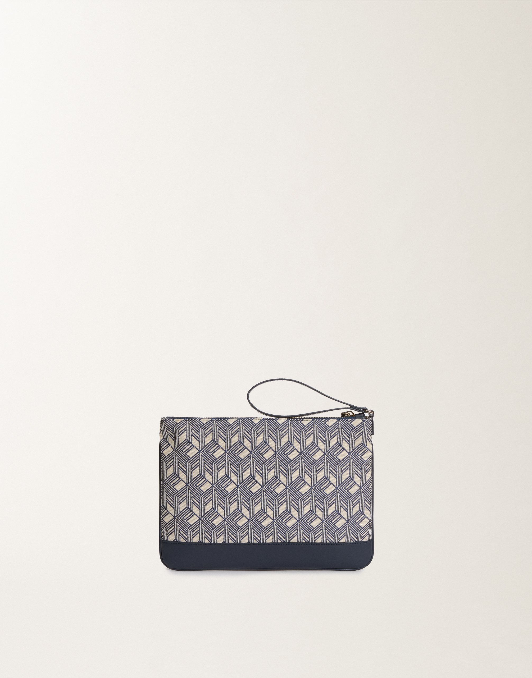 Fabiana Filippi Jacquard Pouch In Blue