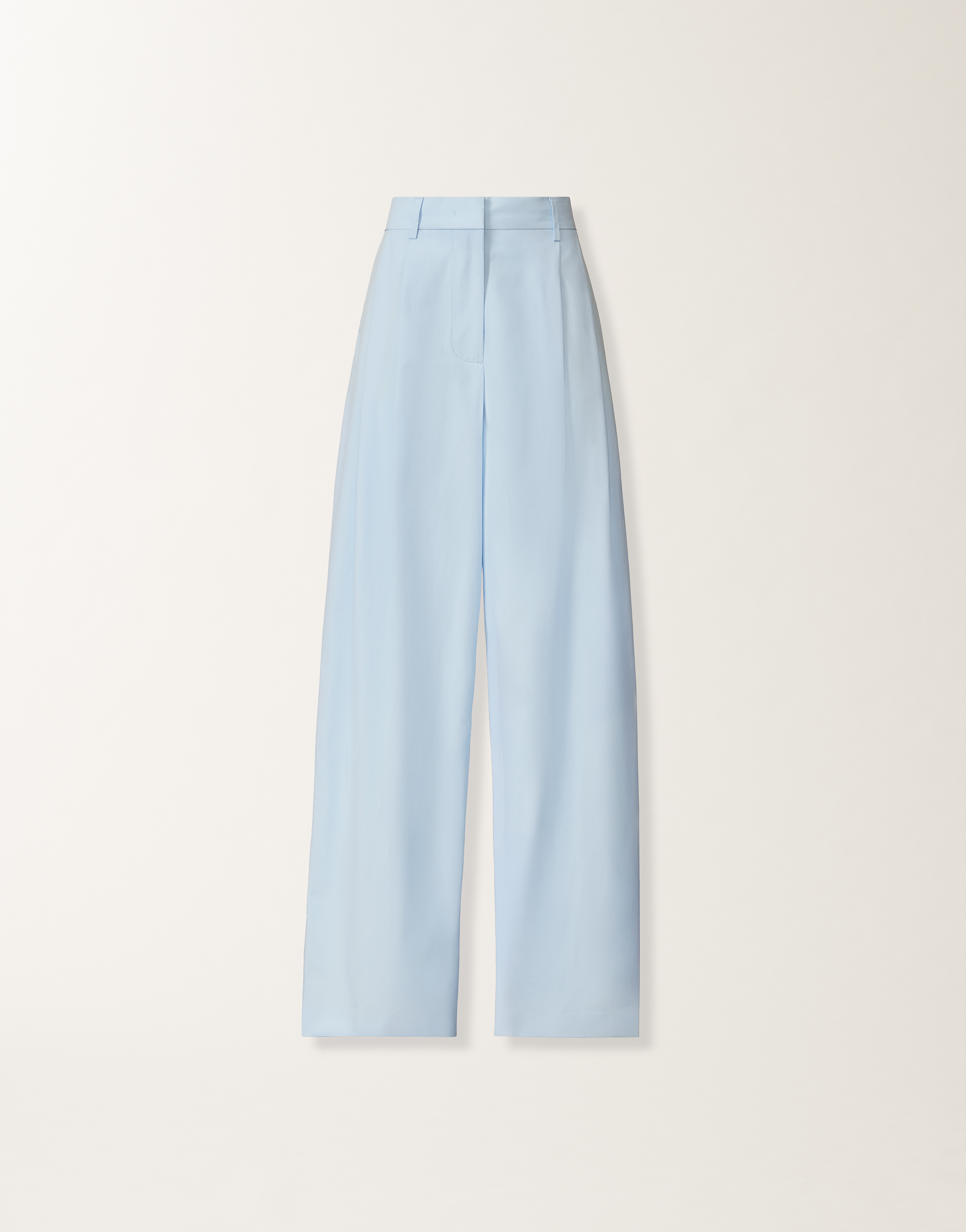Sky blue poplin pants for Women | Fabiana Filippi®