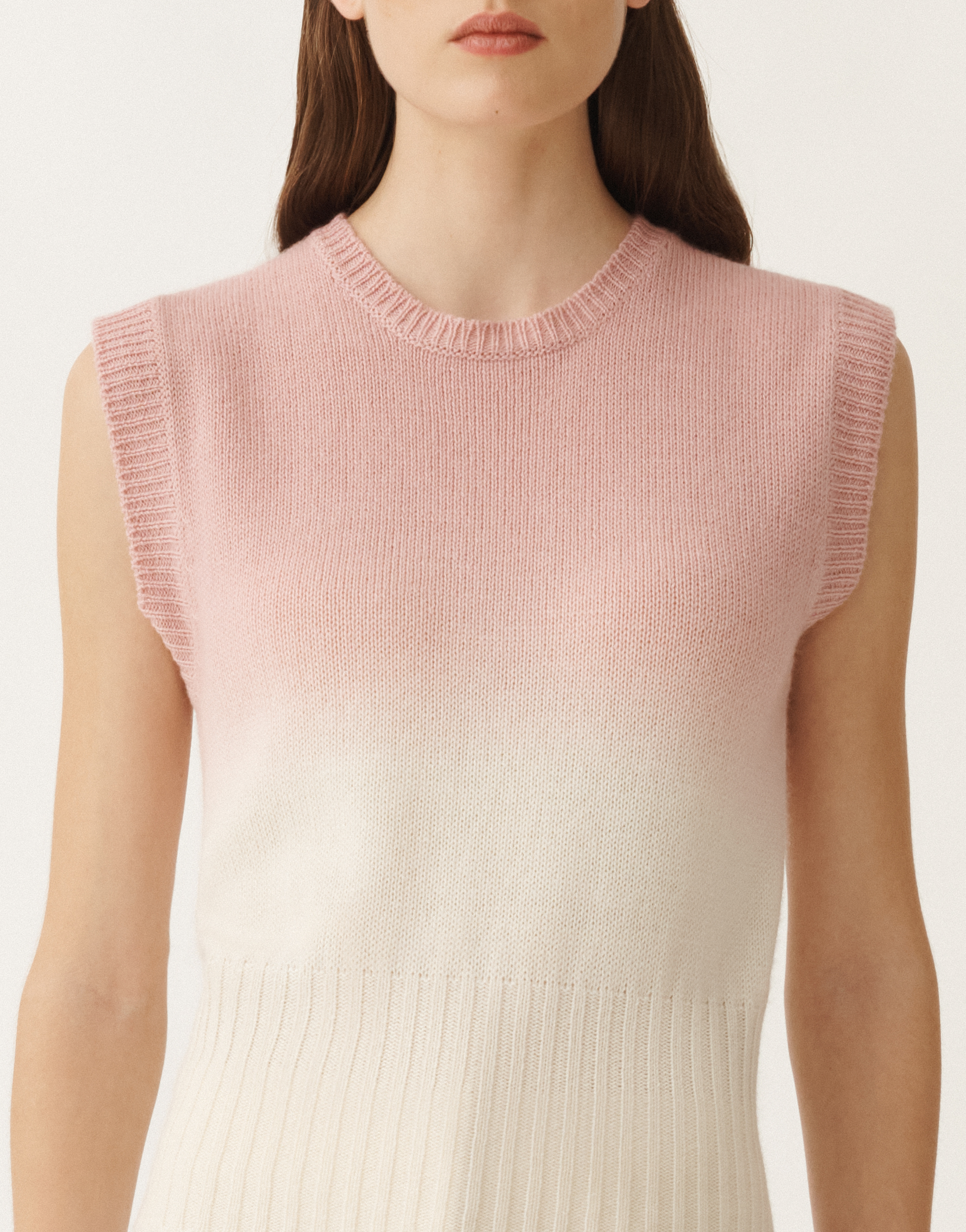 Shop Fabiana Filippi Gradient Platinum Vest Top In Pink