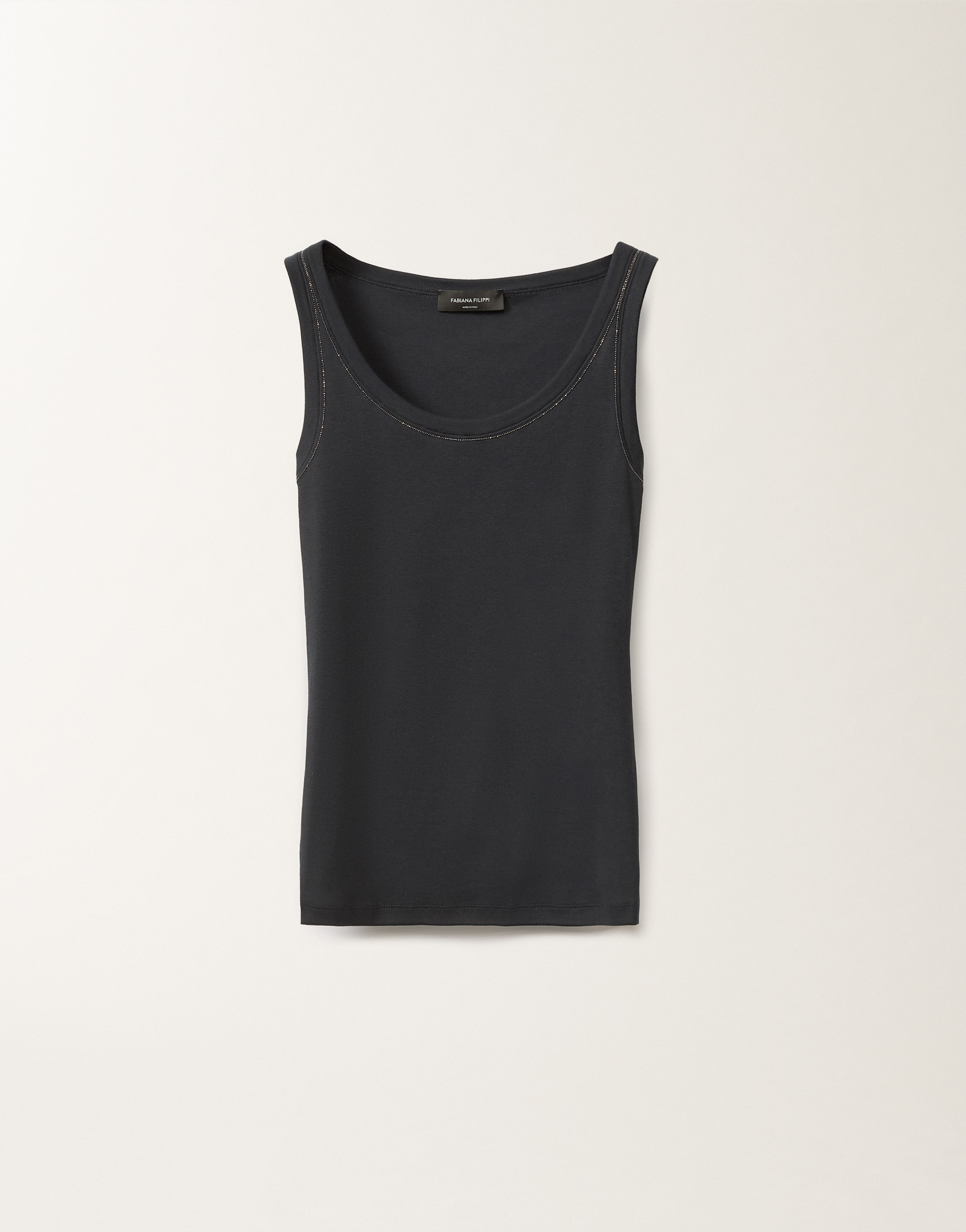 Shop Fabiana Filippi Jersey Vest Top In Blue