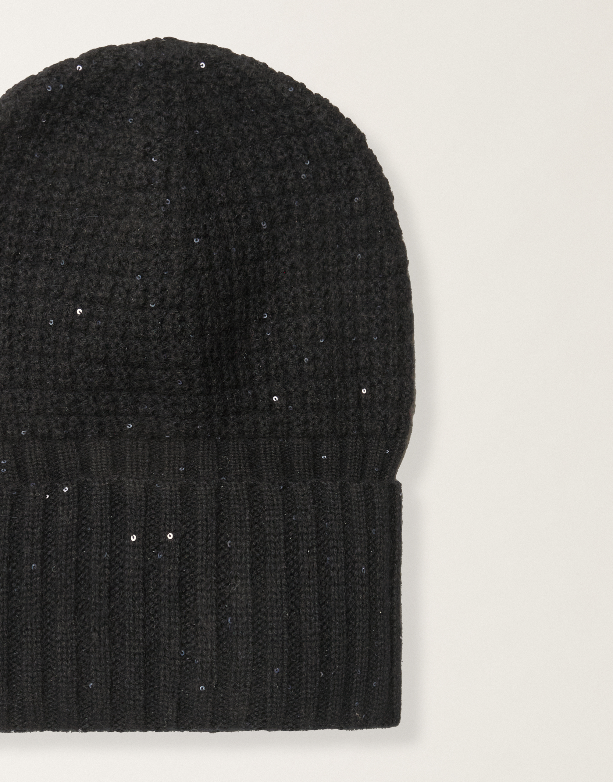 Fabiana Filippi Wool And Silk Hat With Sequins In Black