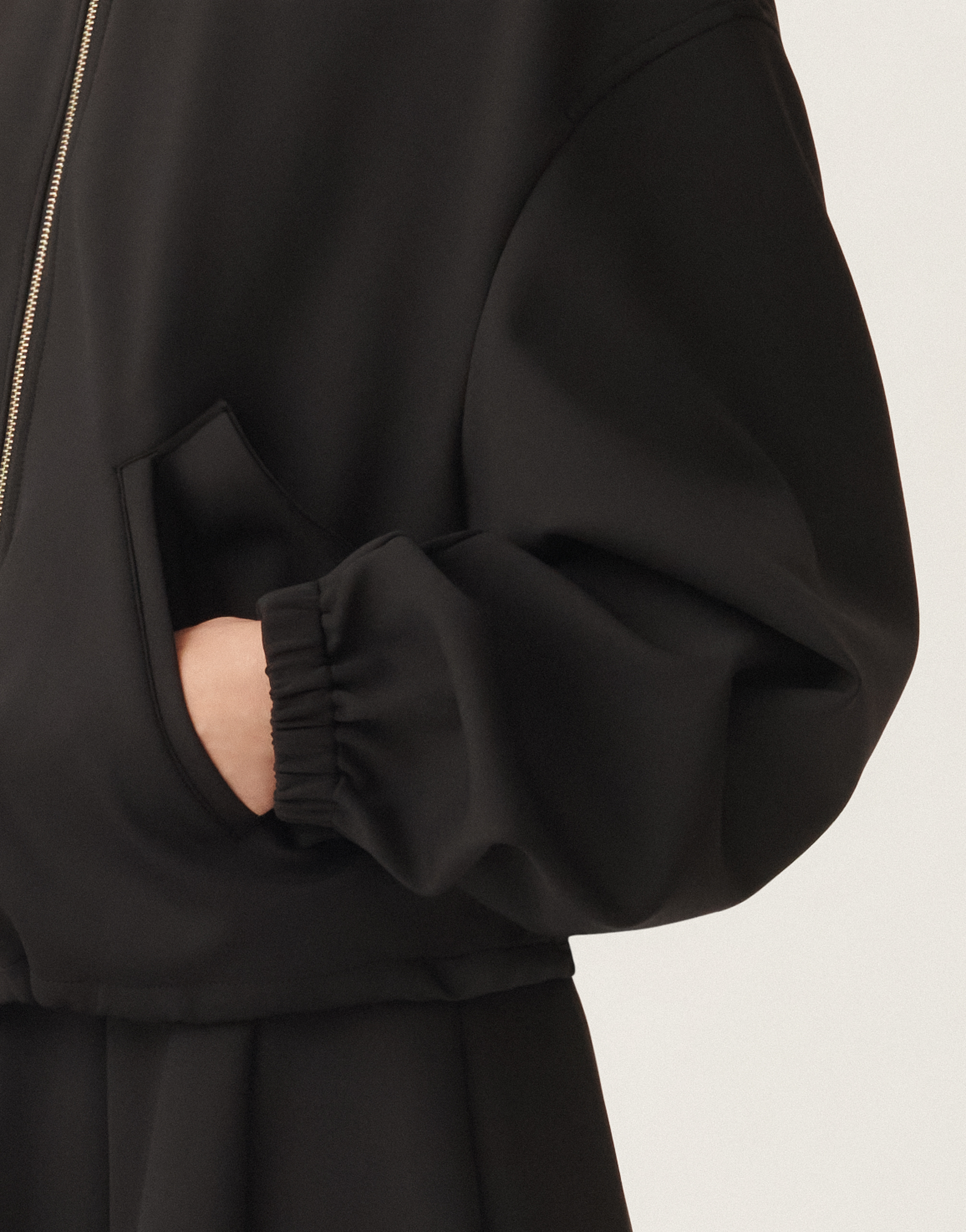 Shop Fabiana Filippi Scuba Windbreaker In Black