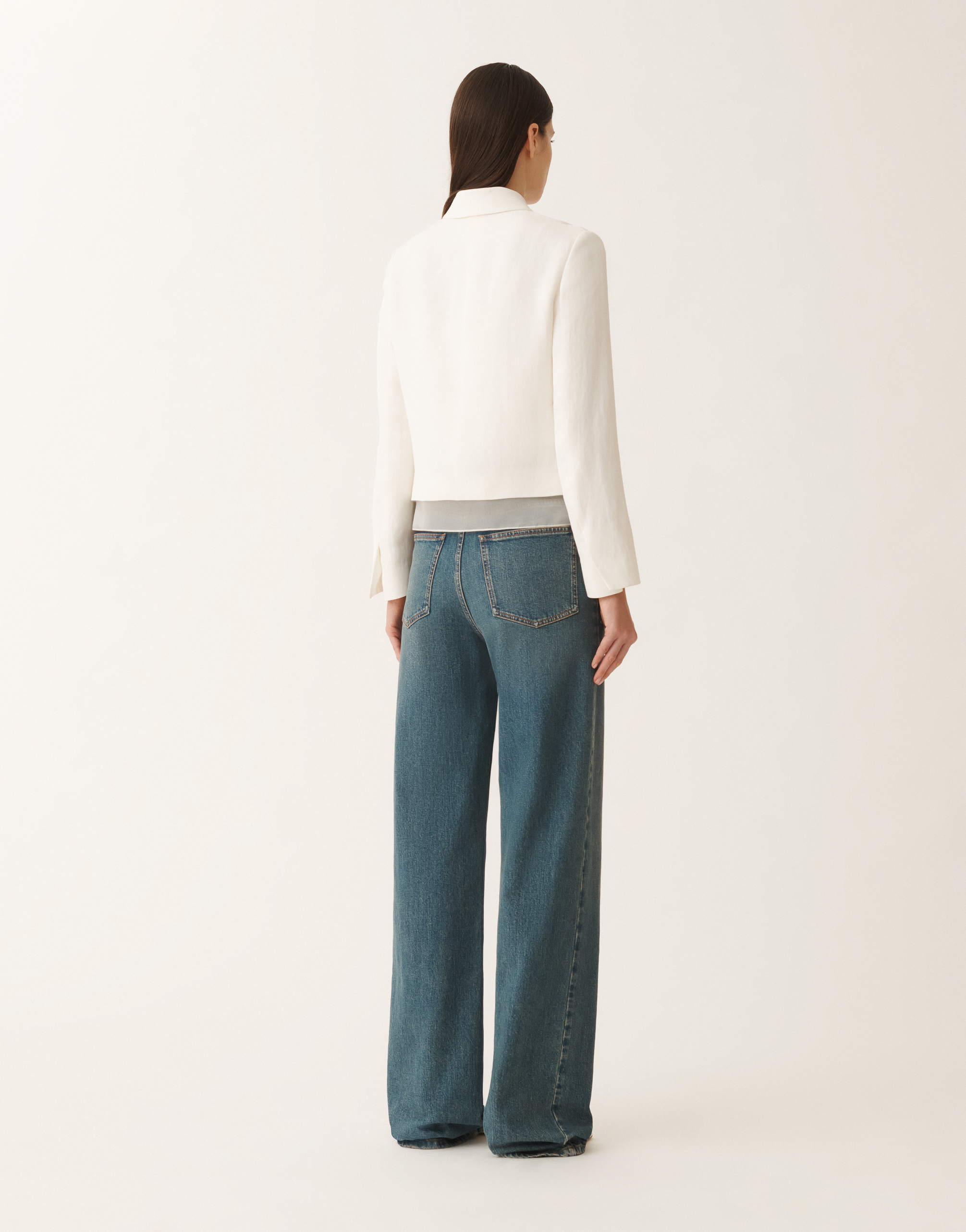 FABIANA FILIPPI LINEN AND VISCOSE CHASSEUR JACKET