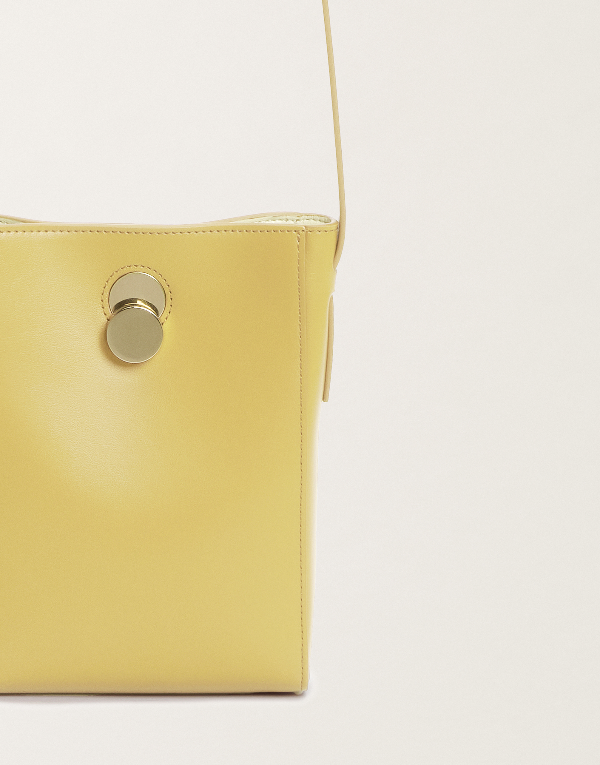 Shop Fabiana Filippi Eclissi Calfskin Mini Bag In Yellow