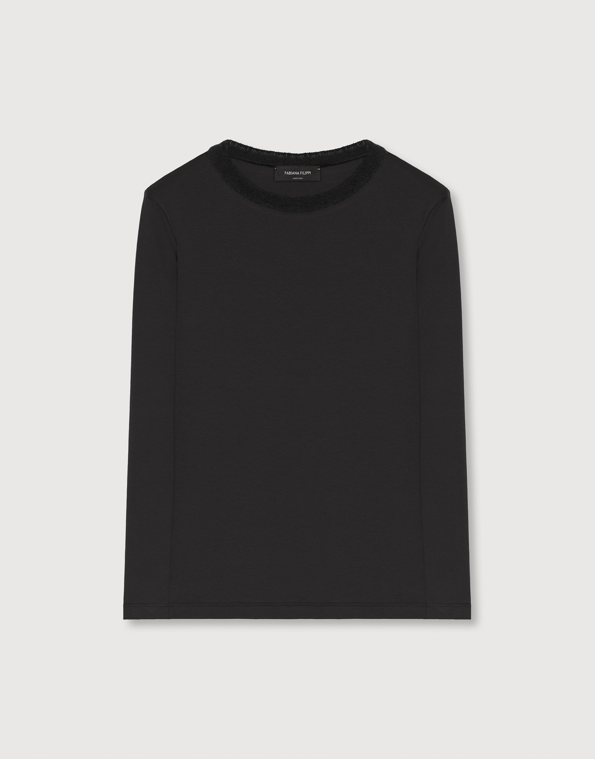 Fabiana Filippi silk jersey shirt - Black