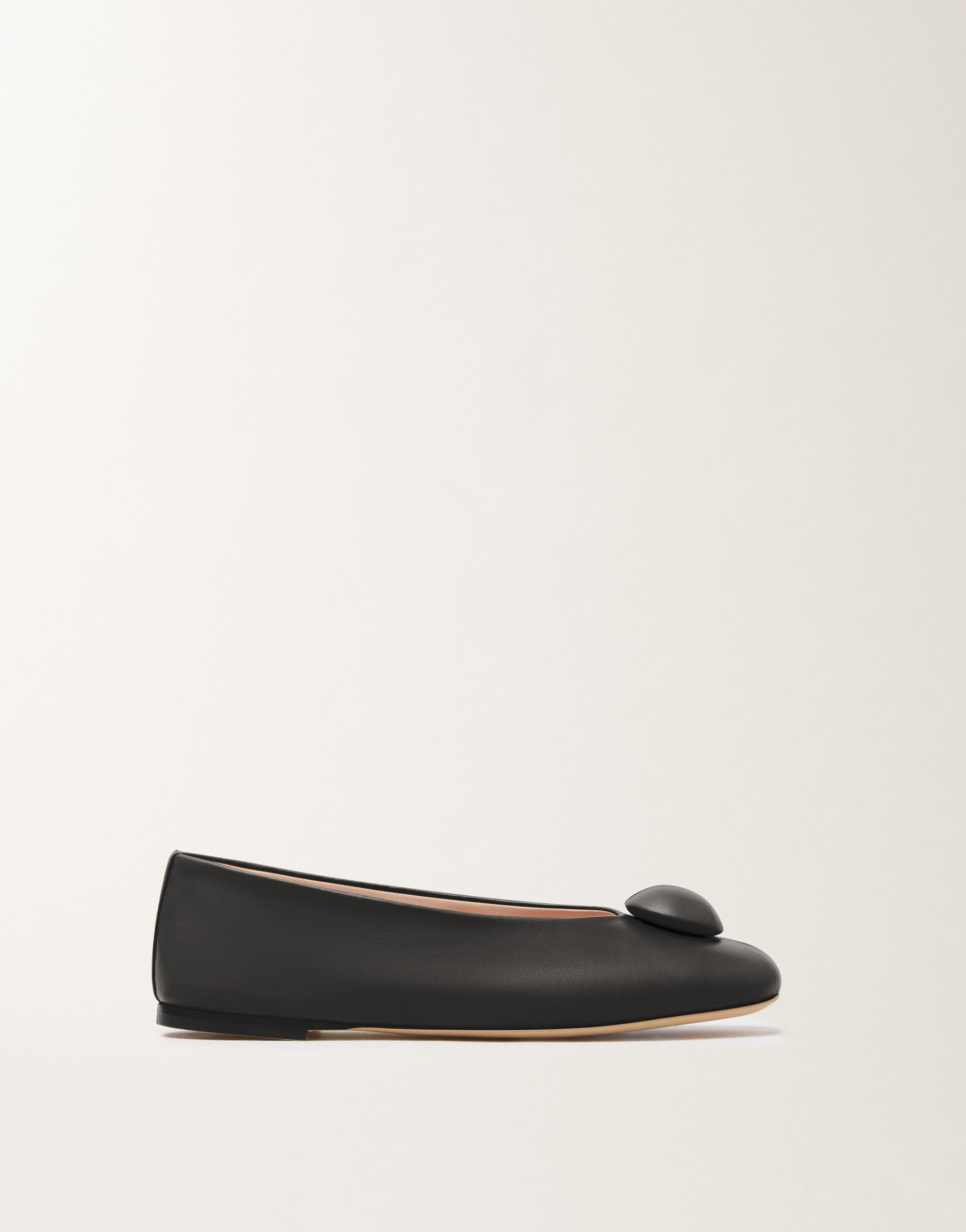 Fabiana Filippi Ballet Flat In Black Nappa Leather