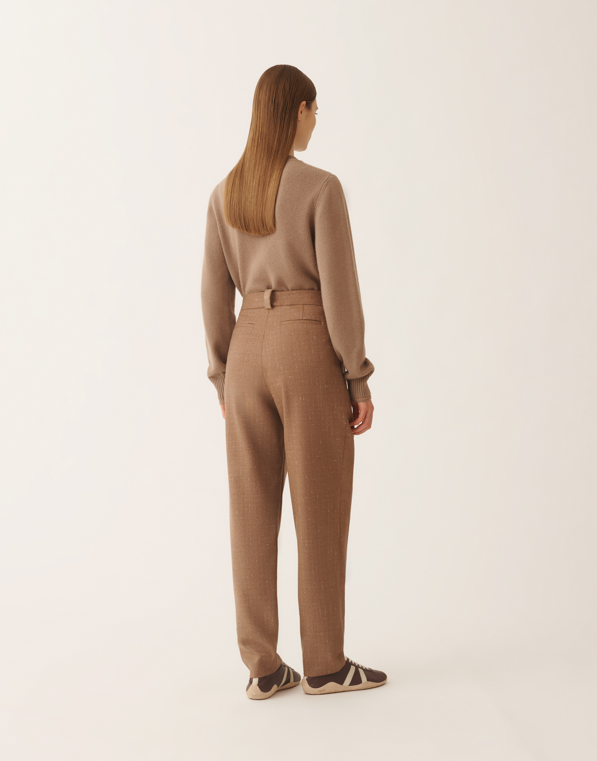 Fabiana Filippi Prince Of Wales Trousers In Brown