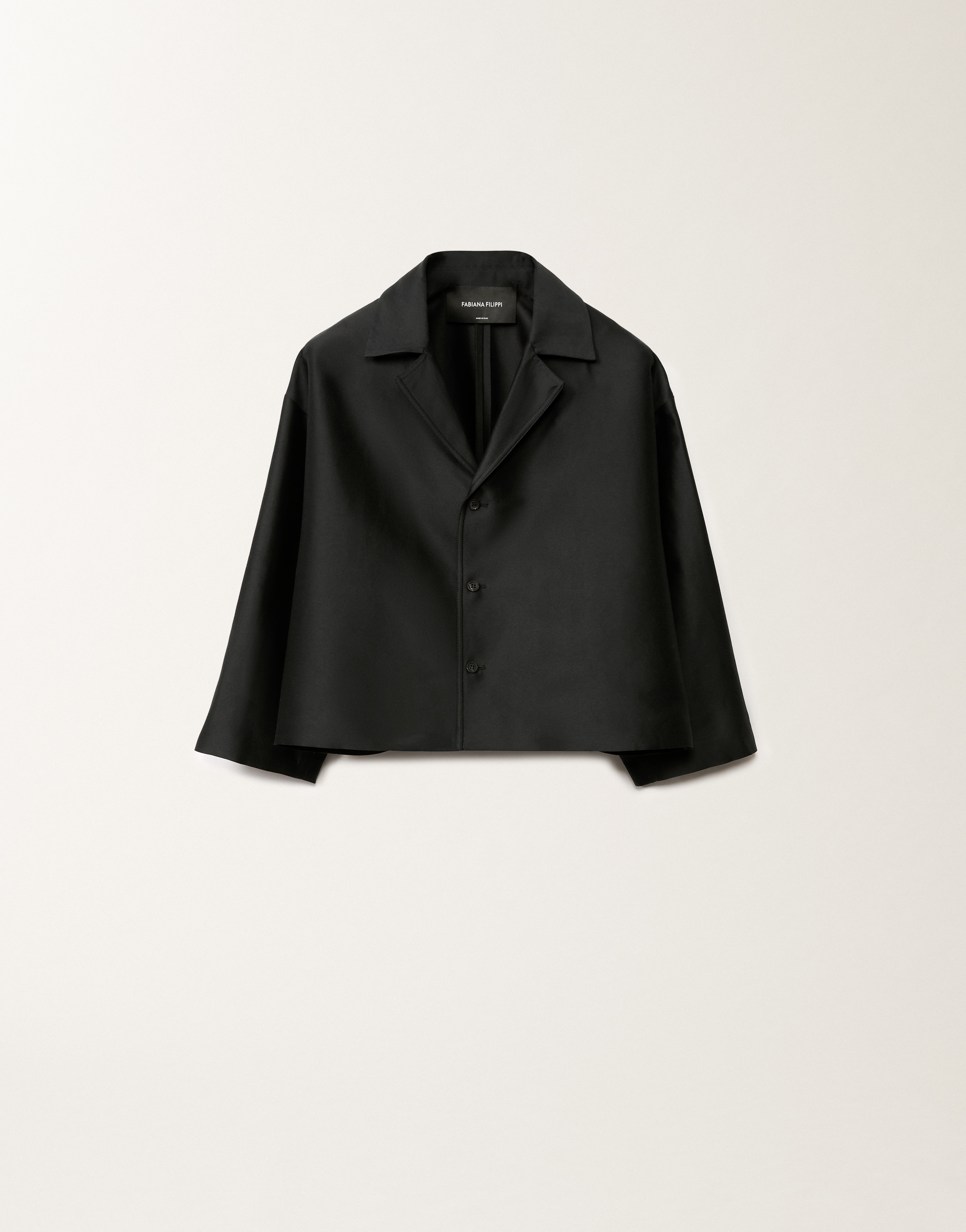 Fabiana Filippi Cotton And Silk Mikado Jacket In Black