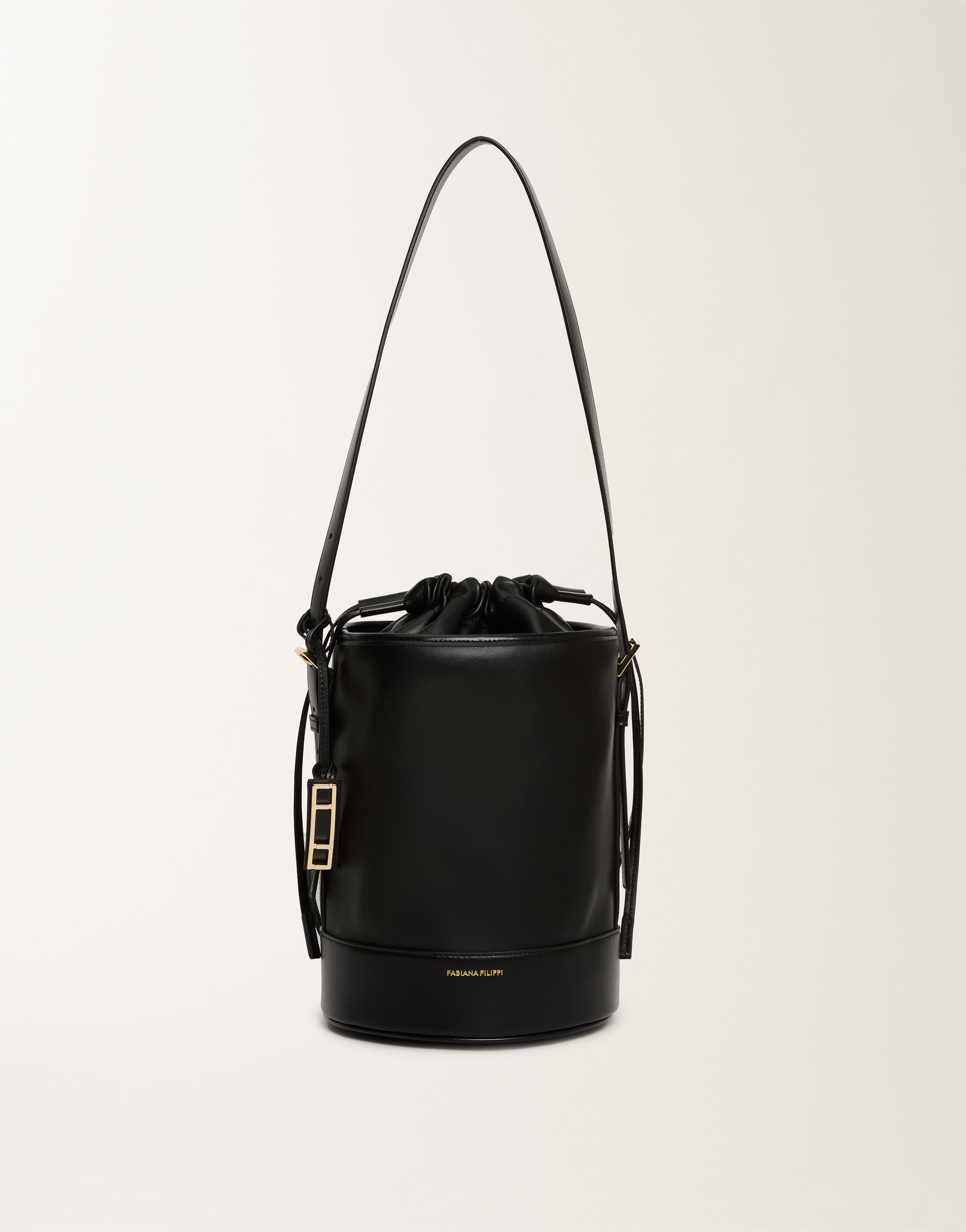 Fabiana Filippi Bucket Bag In Calf Leather In Black