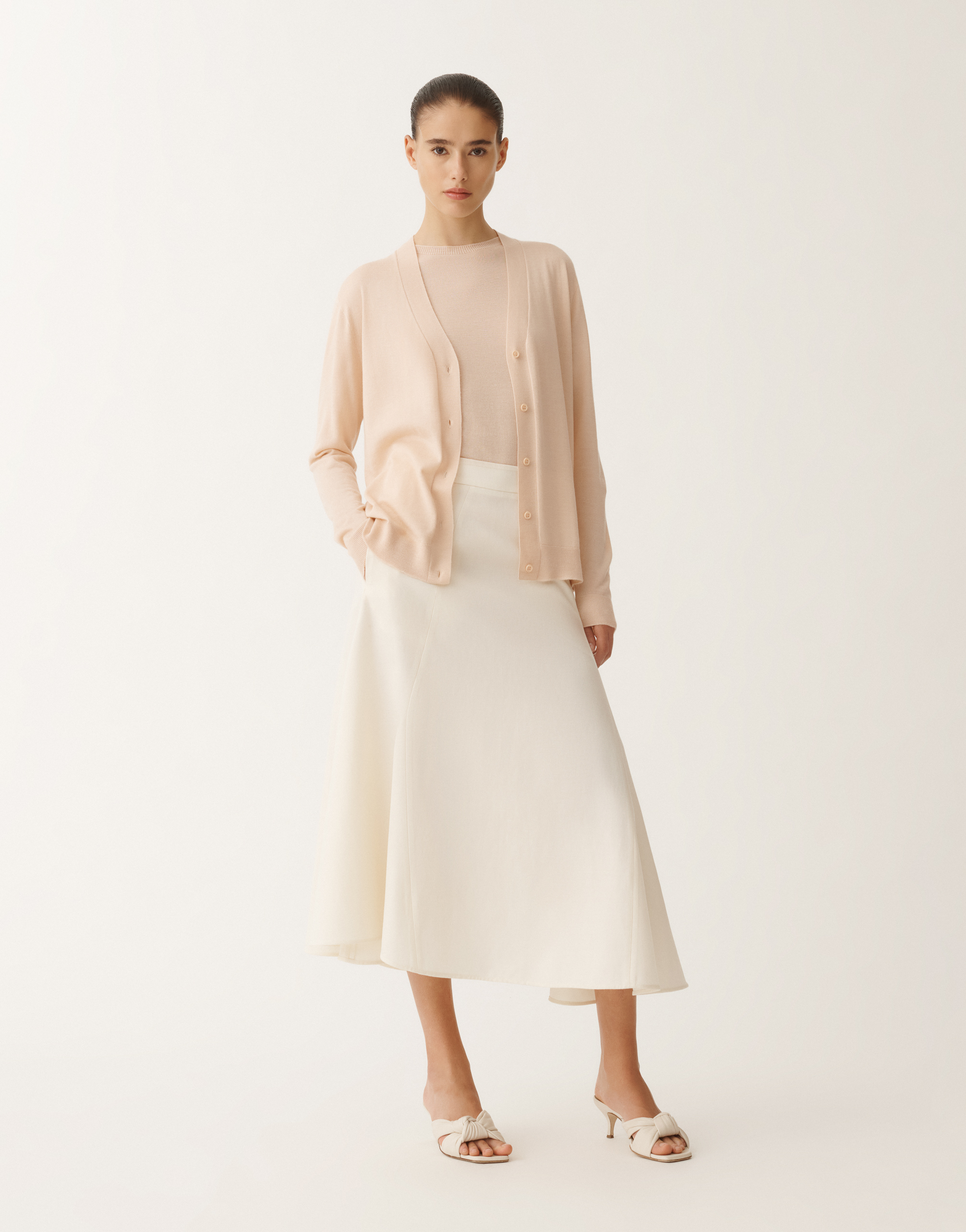 Fabiana Filippi Cashmere And Silk Cardigan In Pink