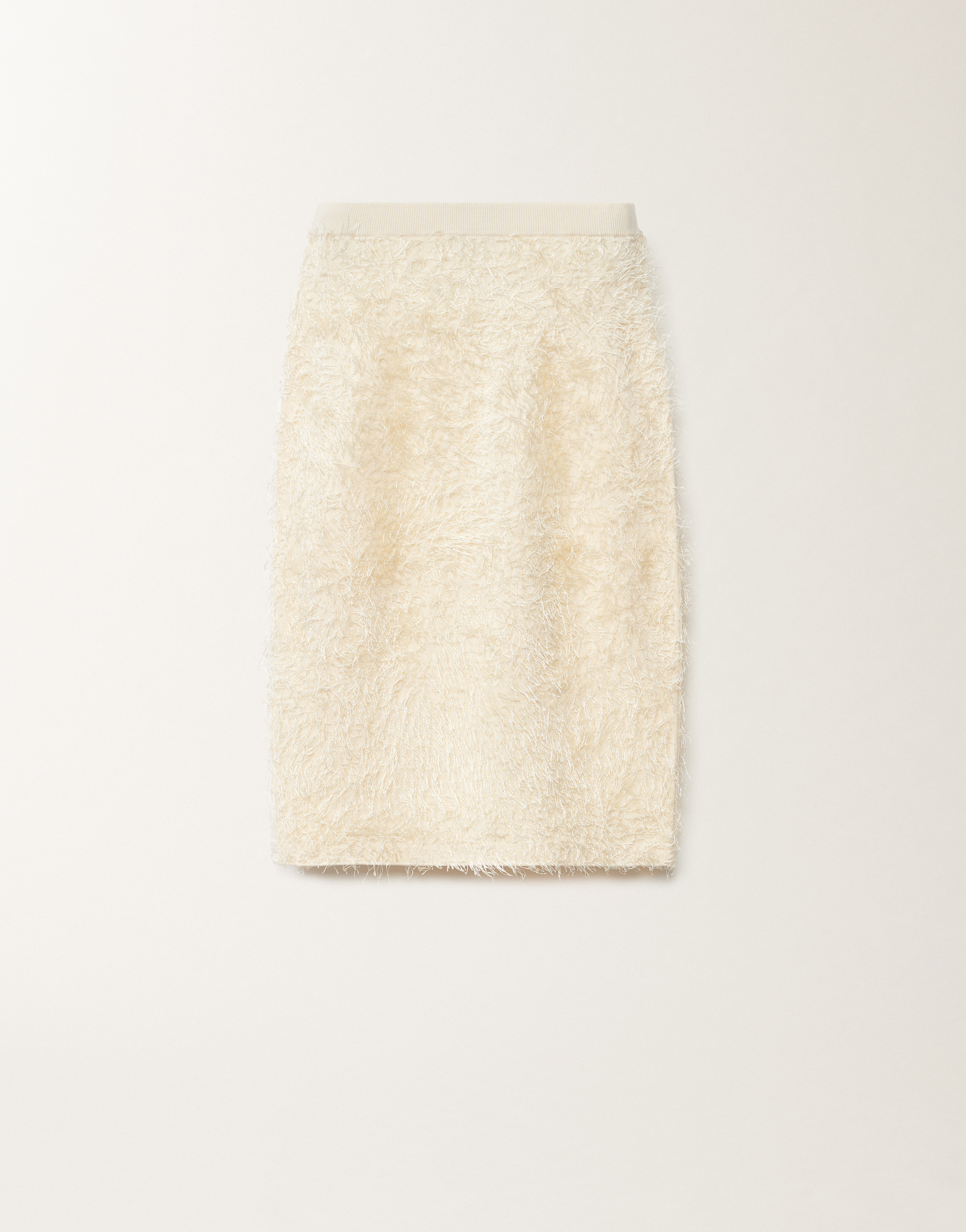Fabiana Filippi Frayed-effect Viscose Skirt In White
