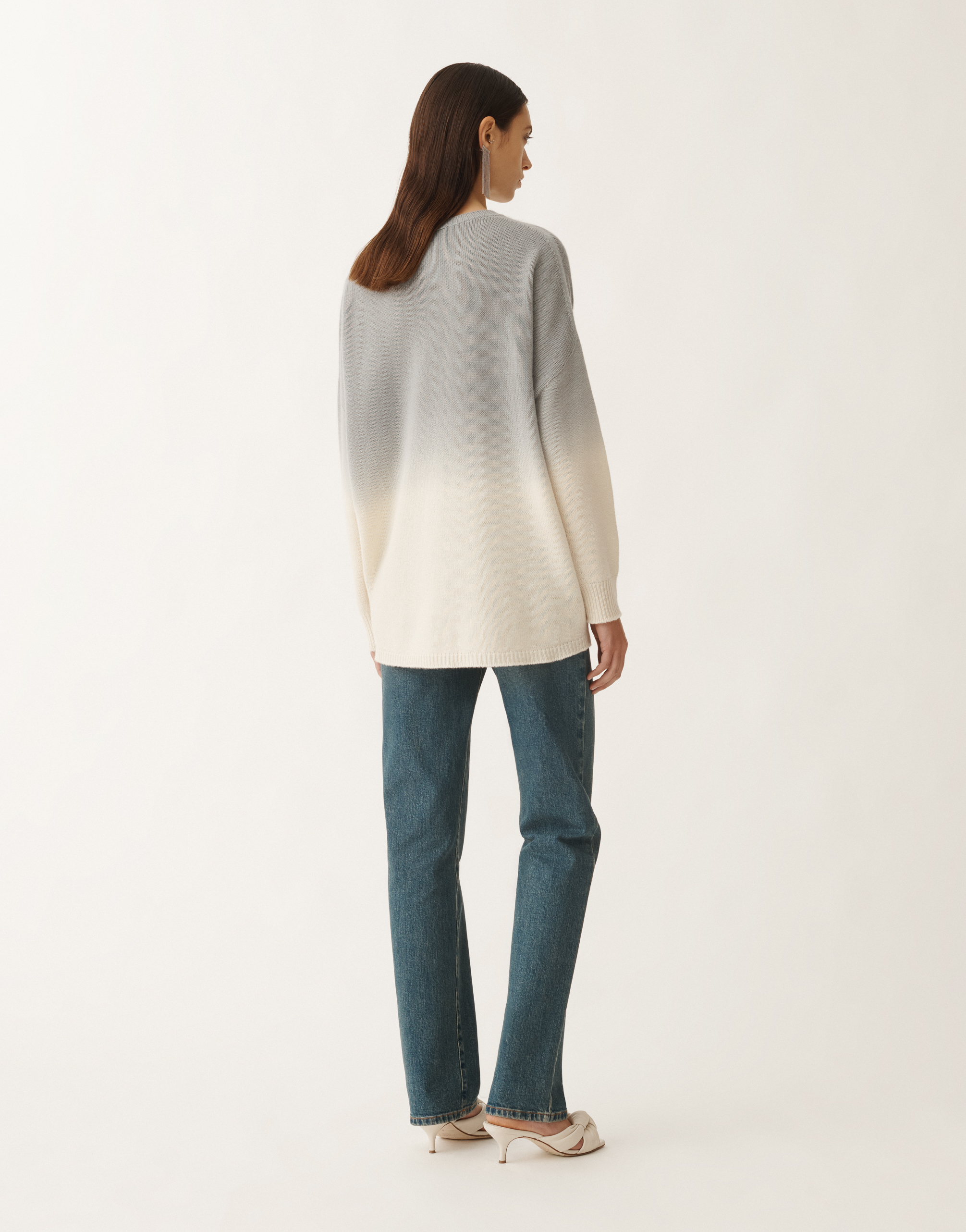 Fabiana Filippi Gradient Platinum Sweater In Grey