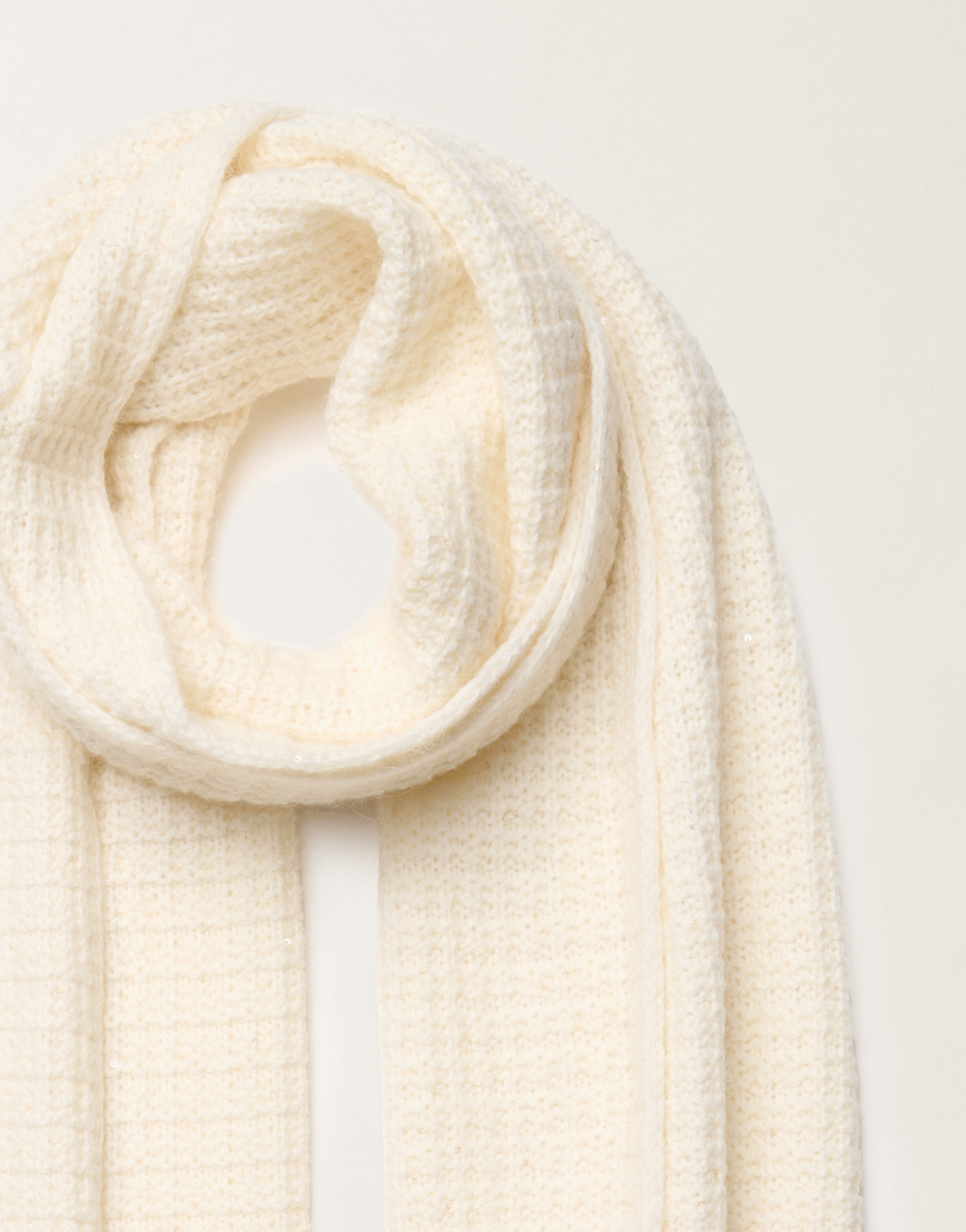 Fabiana Filippi Wool And Silk Scarf With Sequins In White