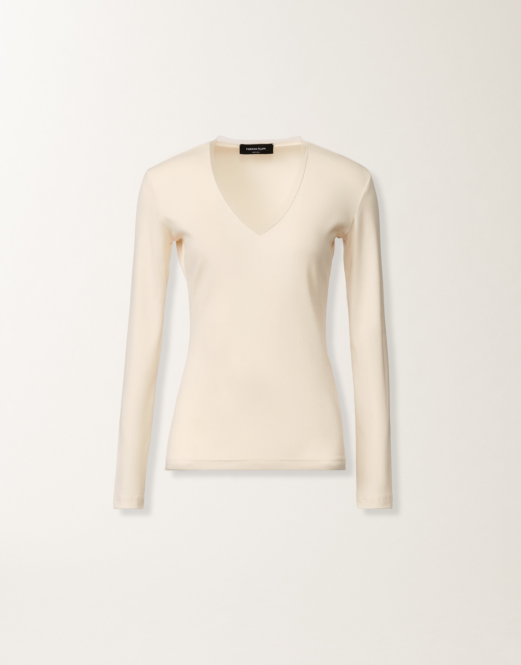 Jersey T-shirt, butter for Women | Fabiana Filippi®