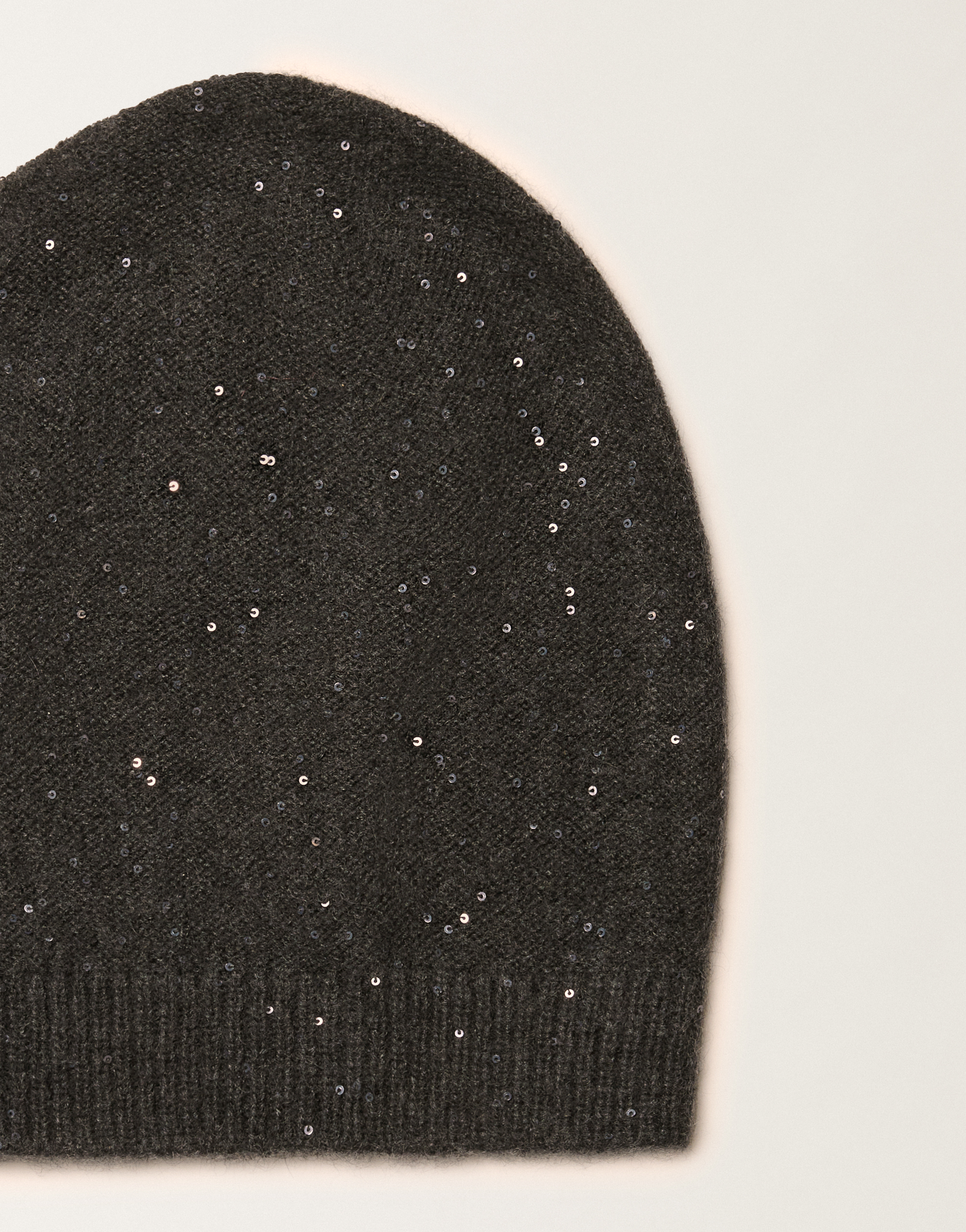 Fabiana Filippi Wool And Silk Hat With Sequins In Gray