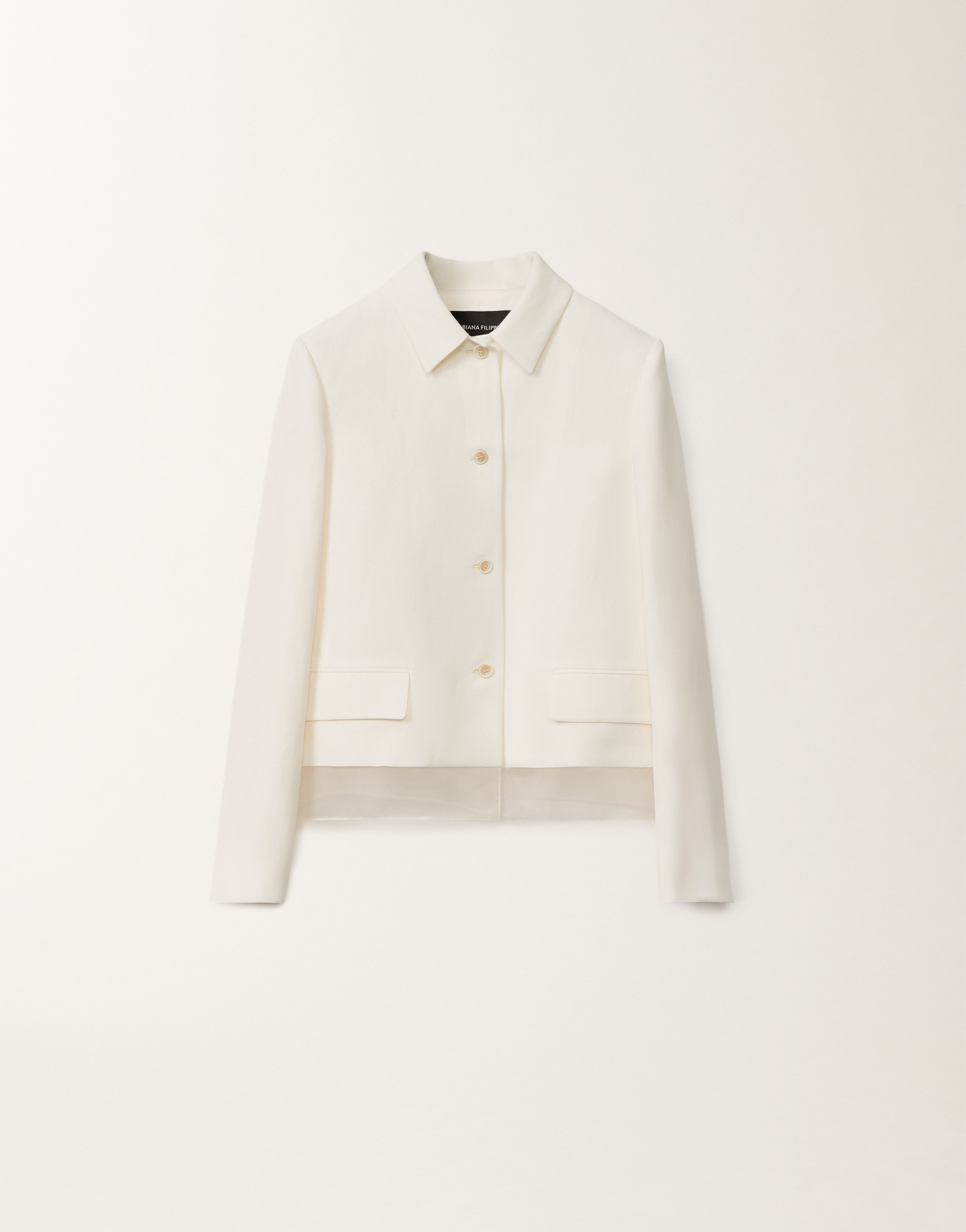 FABIANA FILIPPI LINEN AND VISCOSE CHASSEUR JACKET 