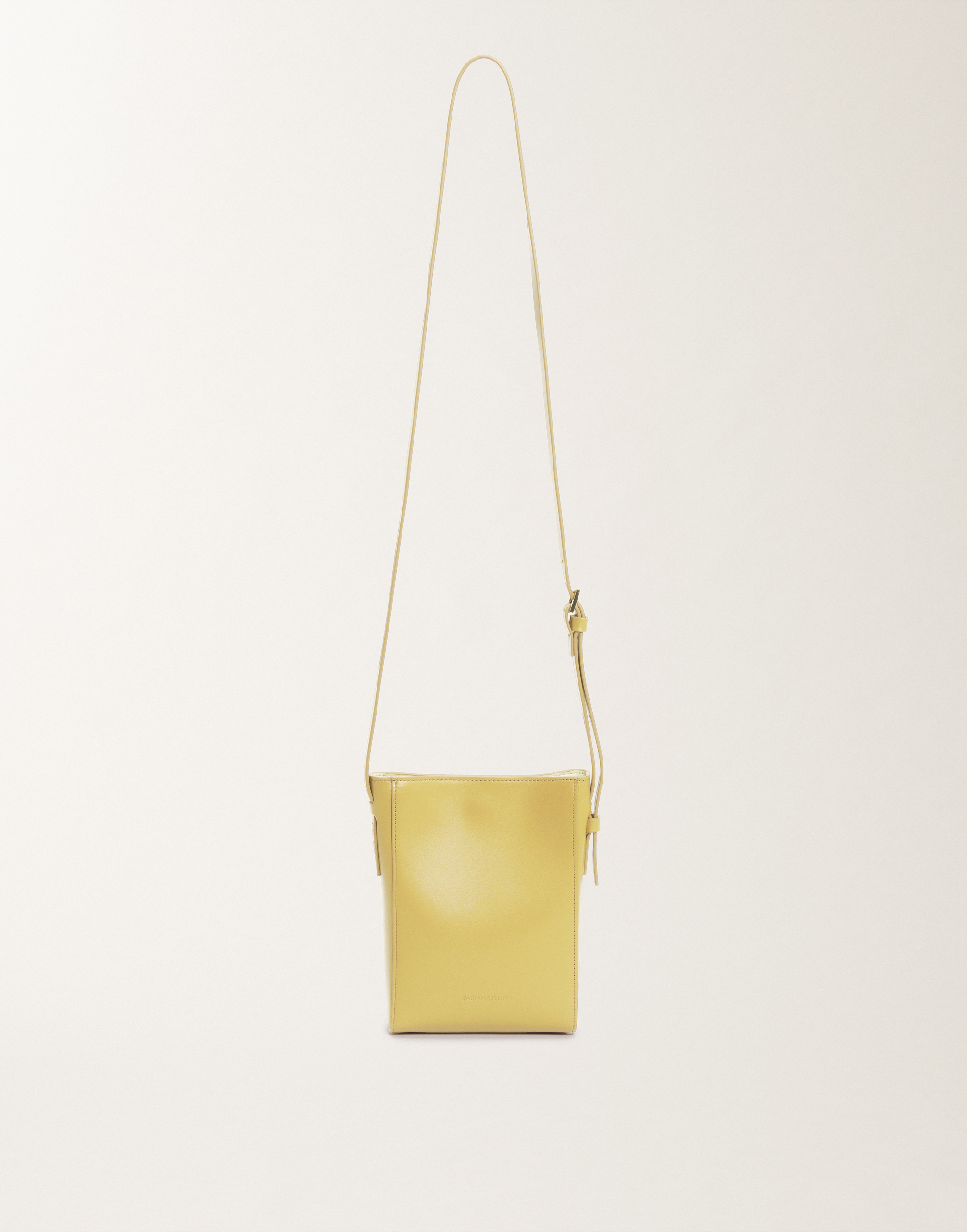 Shop Fabiana Filippi Eclissi Calfskin Mini Bag In Yellow