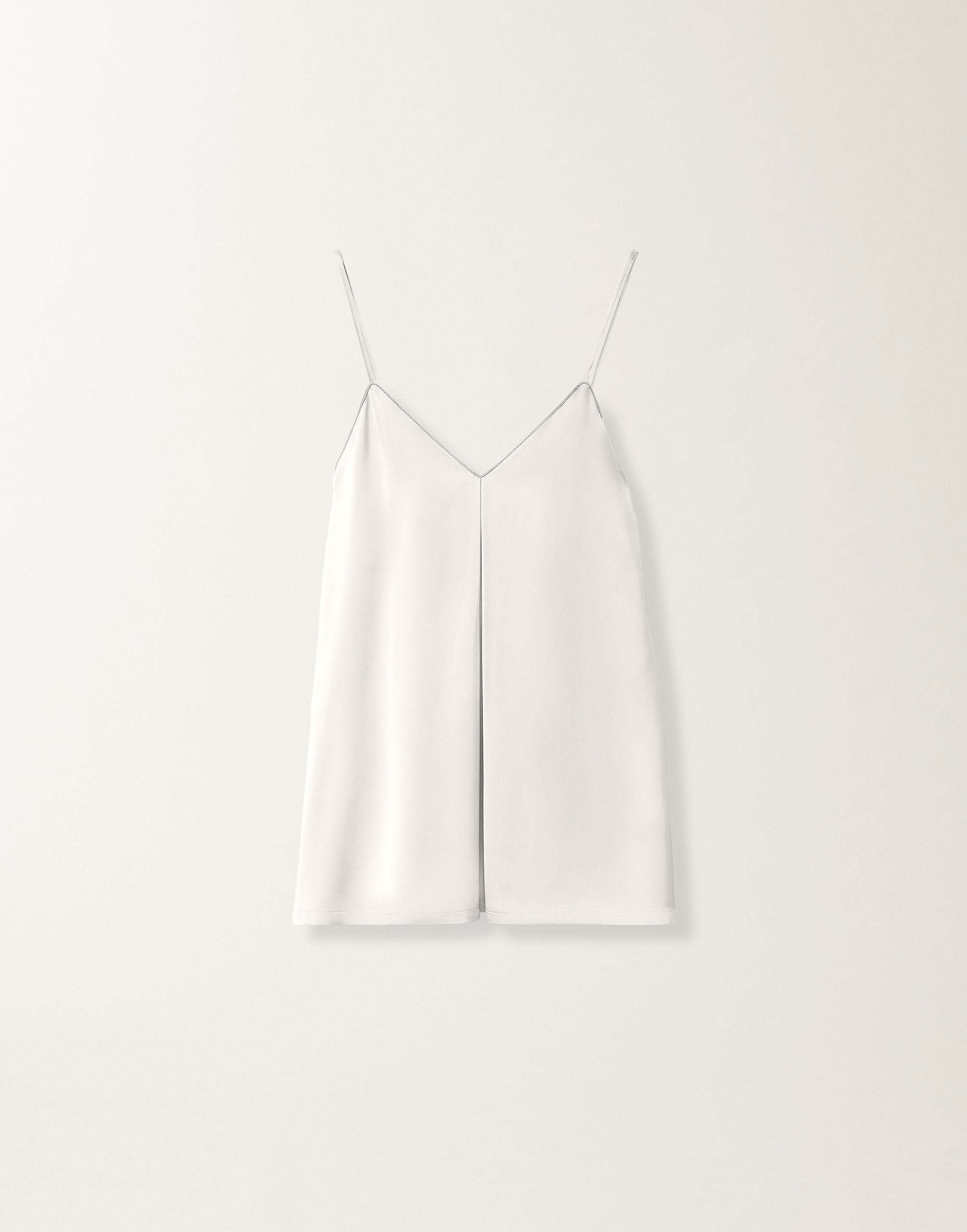 Fabiana Filippi Viscose Satin Lingerie Top In White
