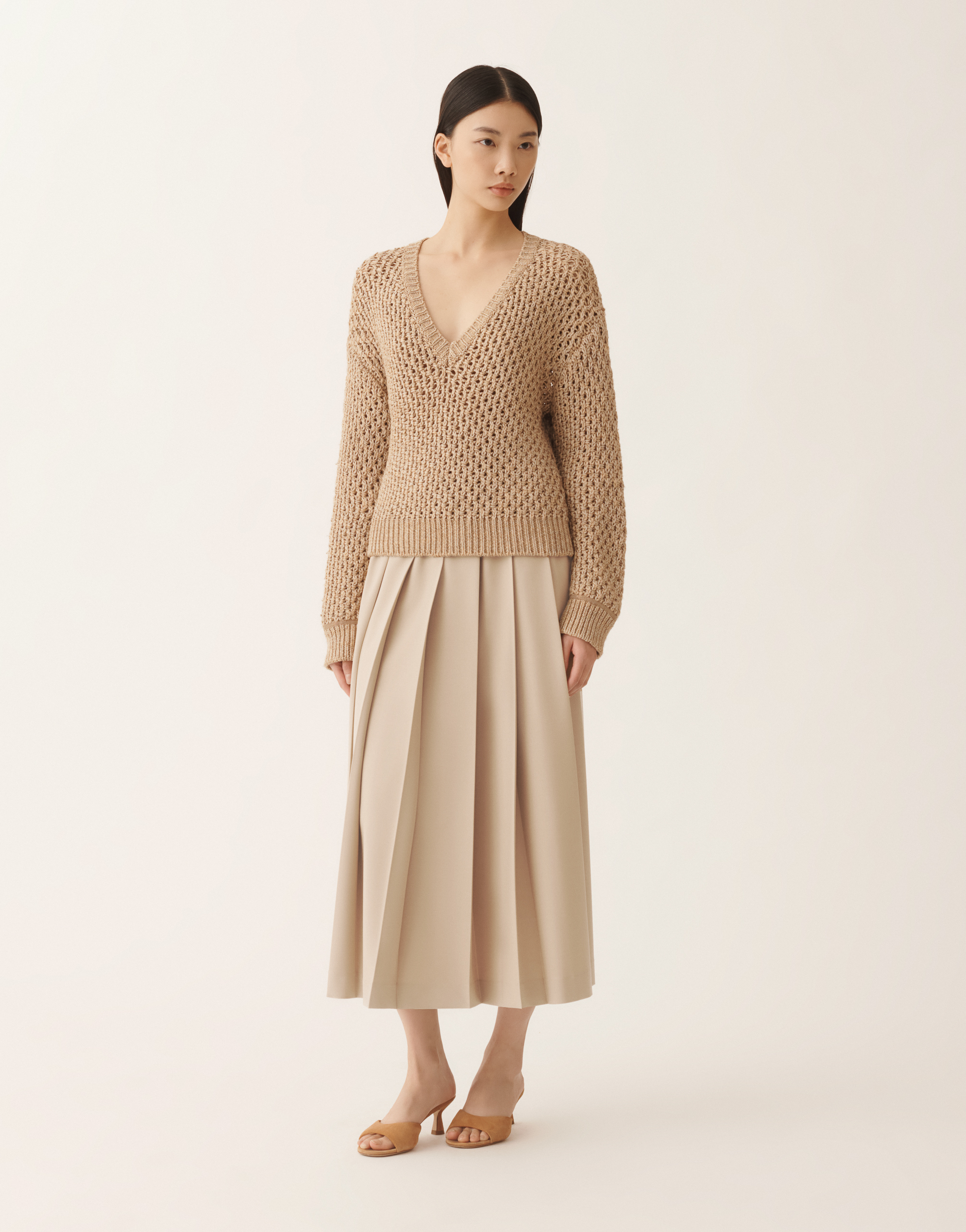 Fabiana Filippi Women Brown Moulin Wool Sweater, Xs Luxury Sweaters & Knitwear For Women Darveys In Neutral